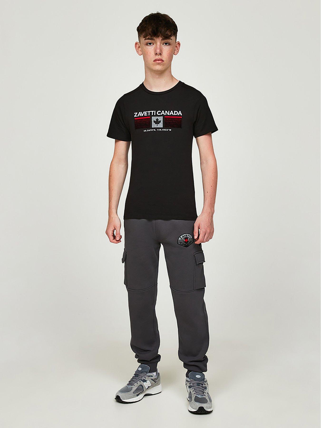 Image 3 of 5 of Zavetti Canada Zavetti Junior Boys Ovello T-shirt - Black