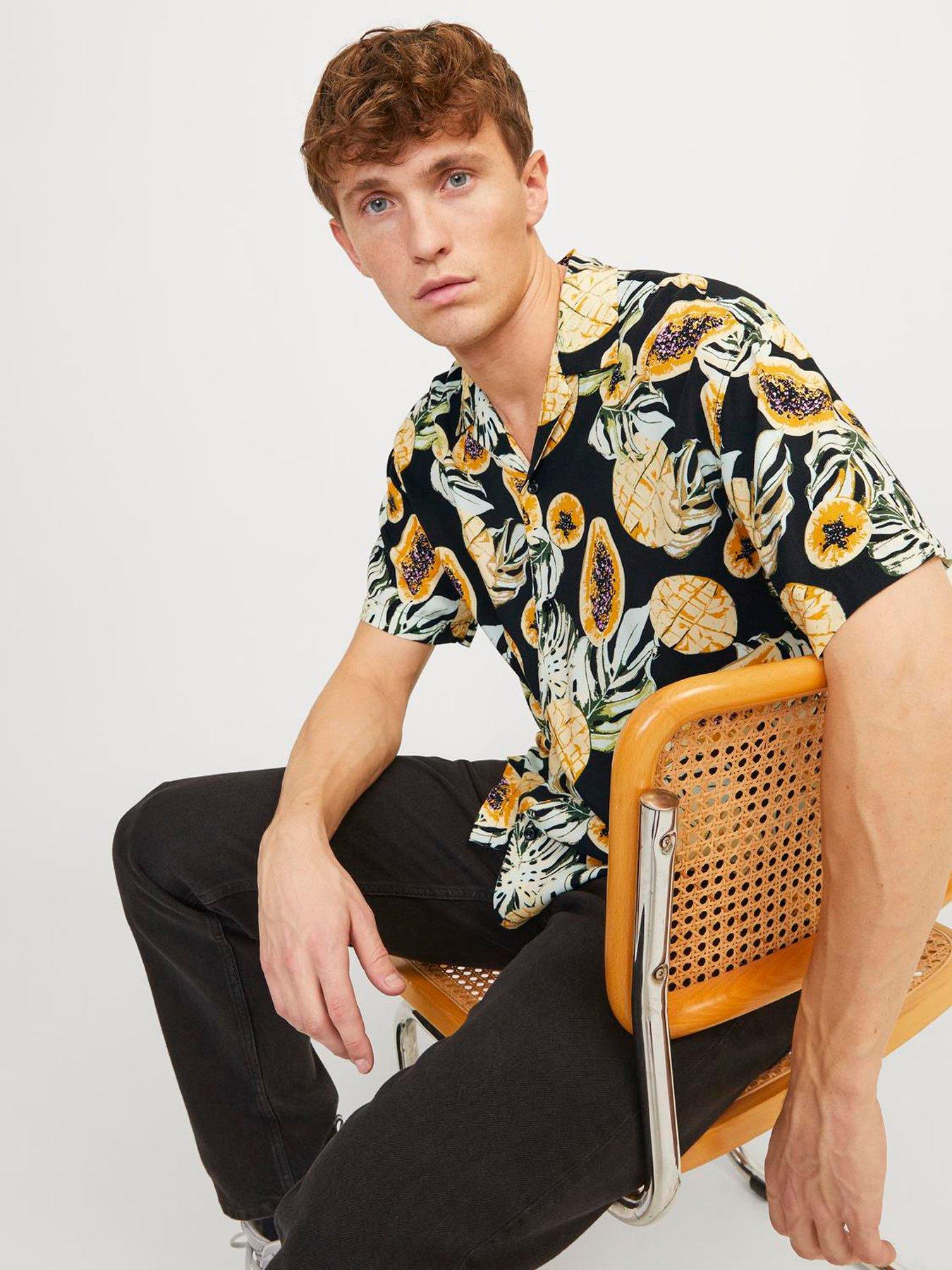 jack-jones-jack-amp-jones-short-sleeve-relaxed-fit-mango-print-shirt-blackoutfit