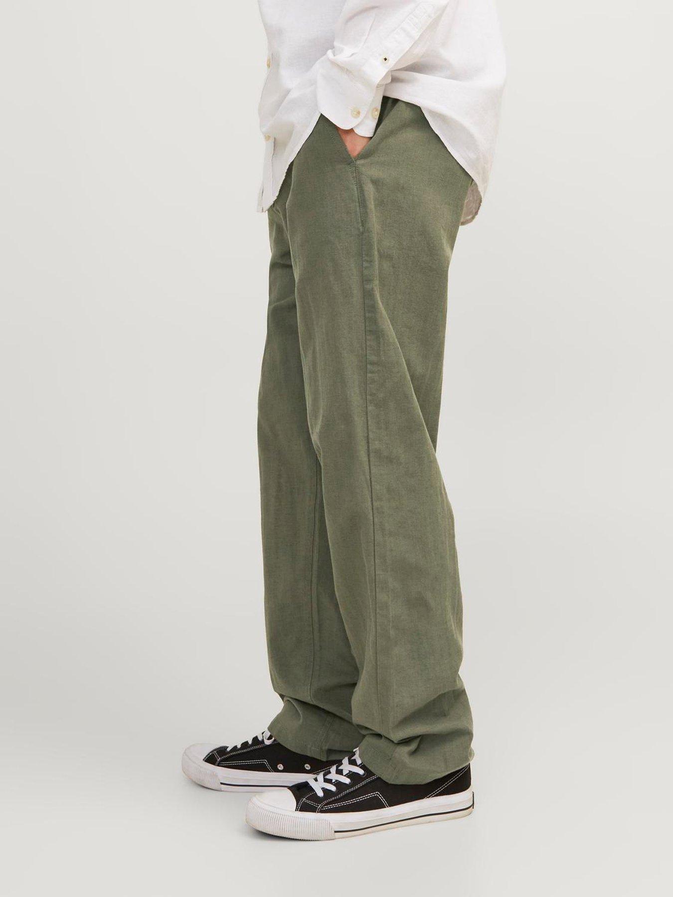 jack-jones-jack-amp-jones-kane-loose-fit-linen-blend-trousers-khaki