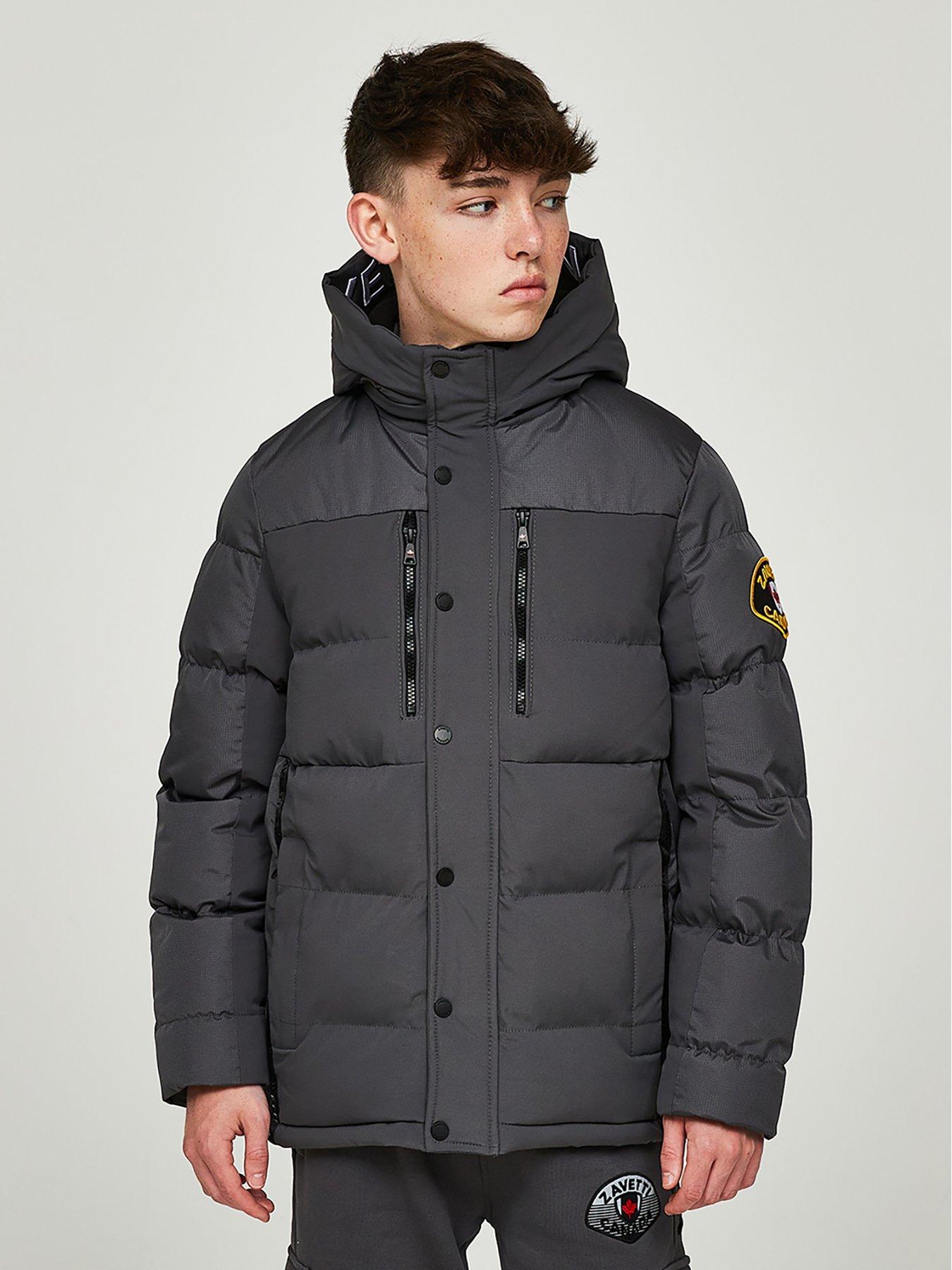 zavetti-canada-junior-raffino-puffer-jacket-grey