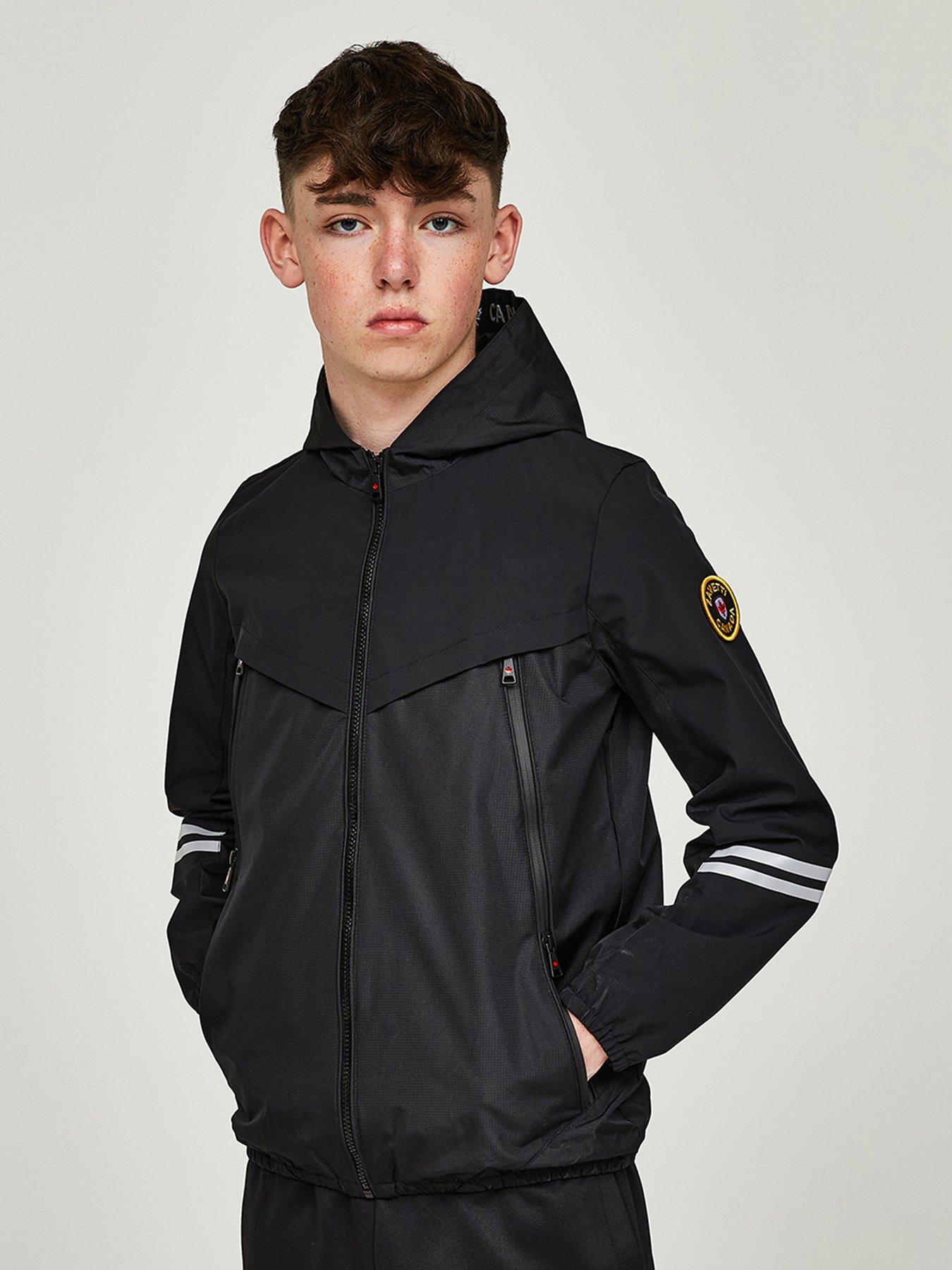 Zavetti Canada Junior Boys Vamaretta Windbreaker Jacket - Black