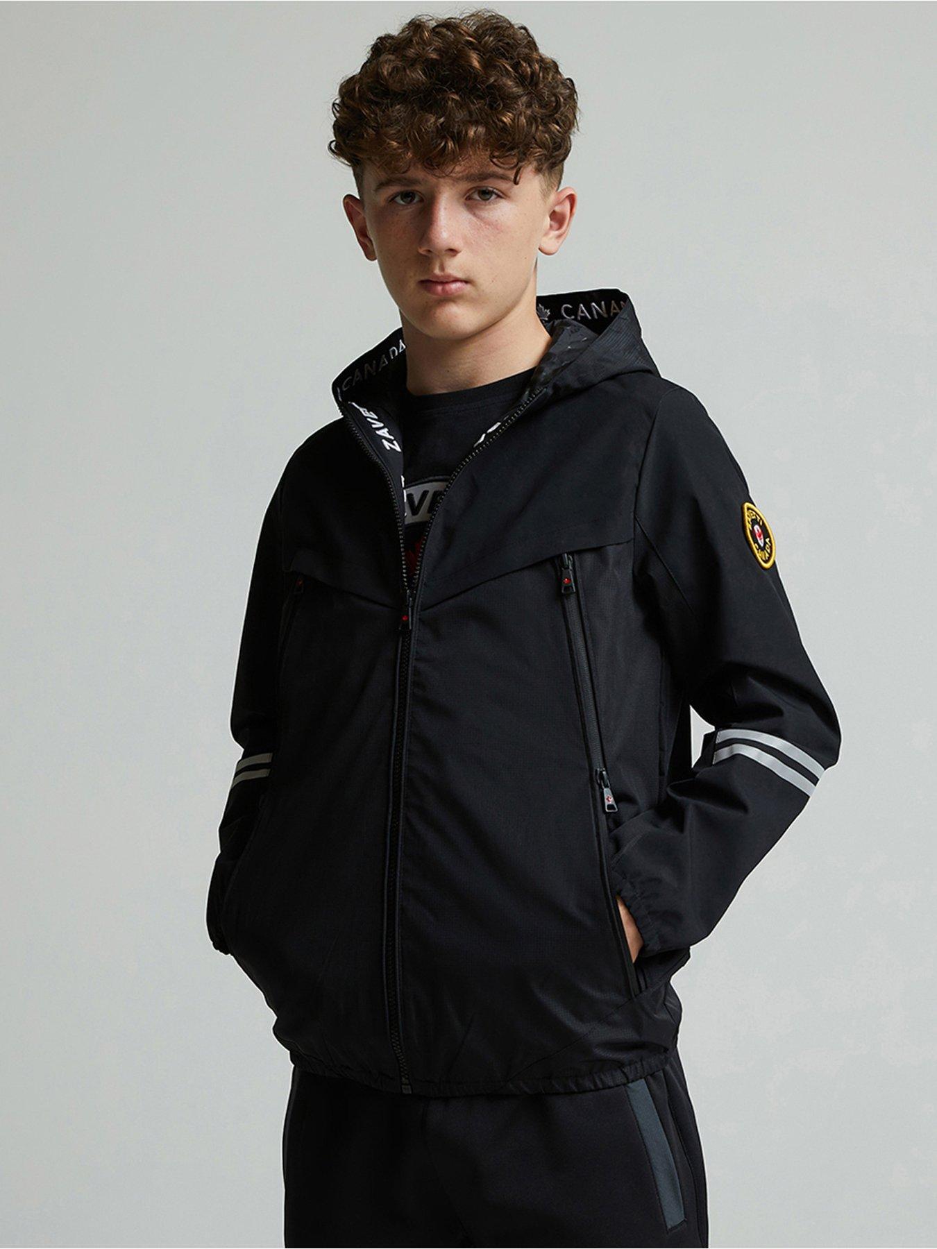 Image 1 of 6 of Zavetti Canada Junior Boys Vamaretta Windbreaker Jacket - Black