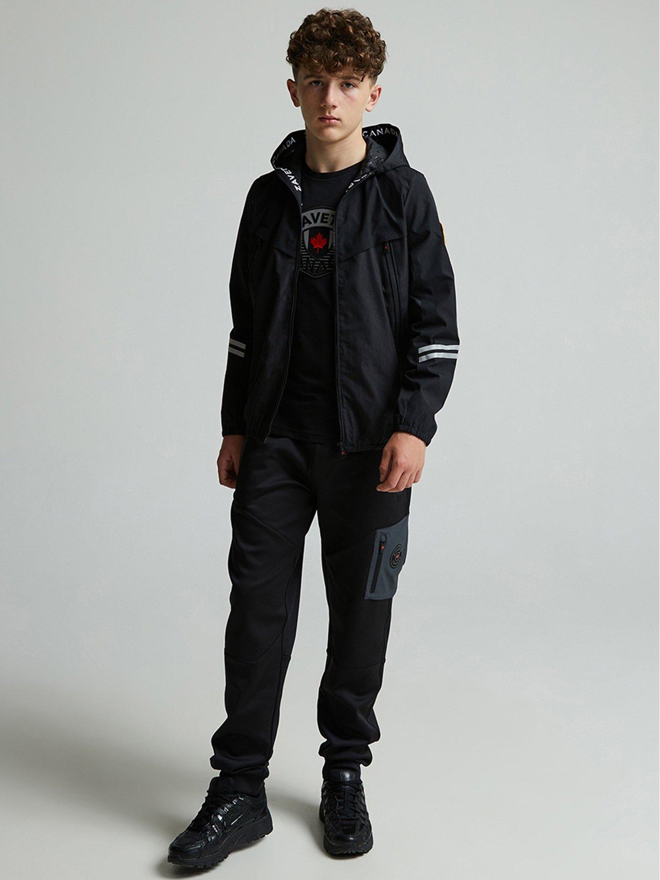 Image 3 of 6 of Zavetti Canada Junior Boys Vamaretta Windbreaker Jacket - Black