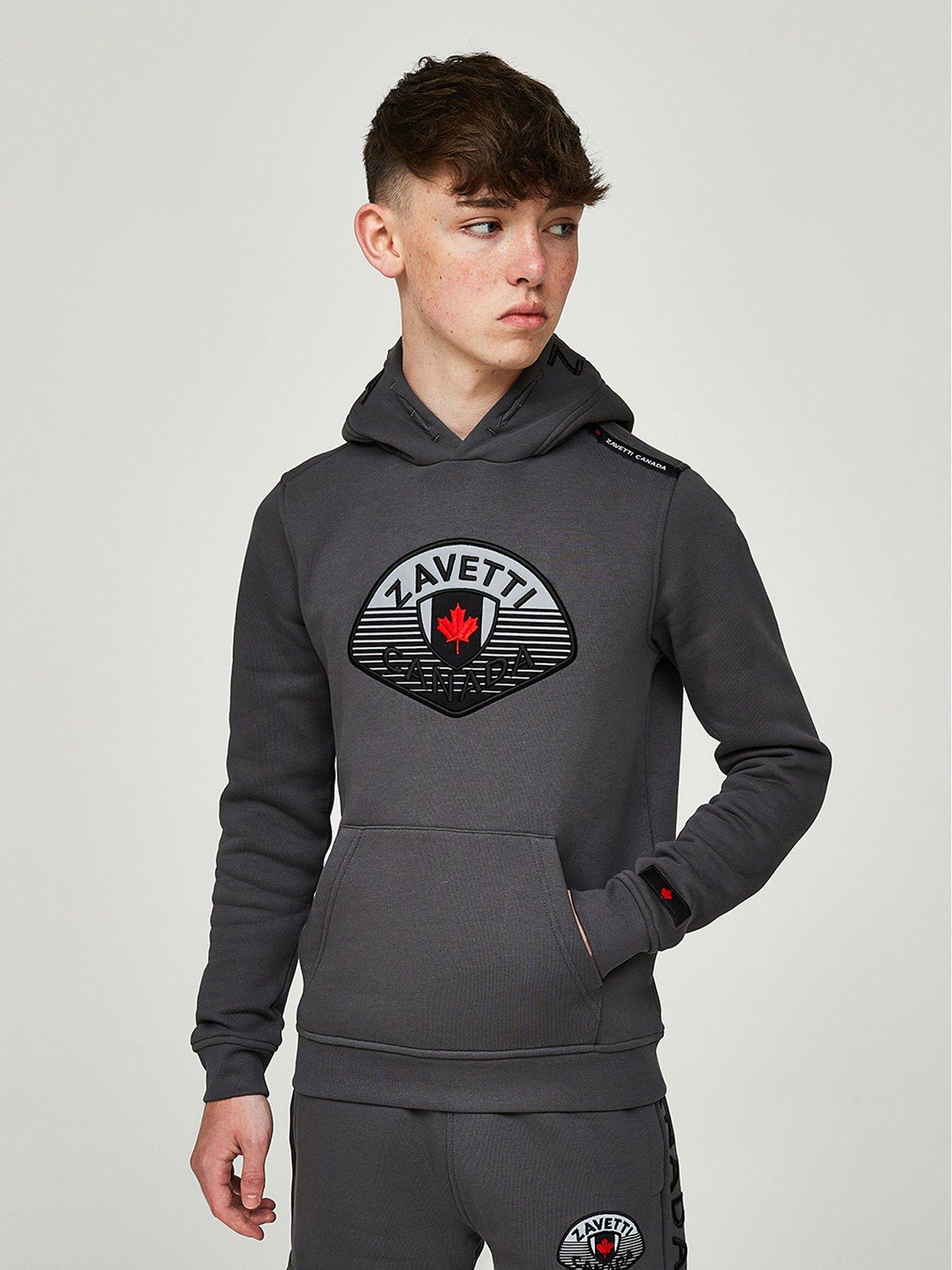 zavetti-canada-zavetti-junior-boys-botticini-reflective-over-the-head-hoodie-dark-grey