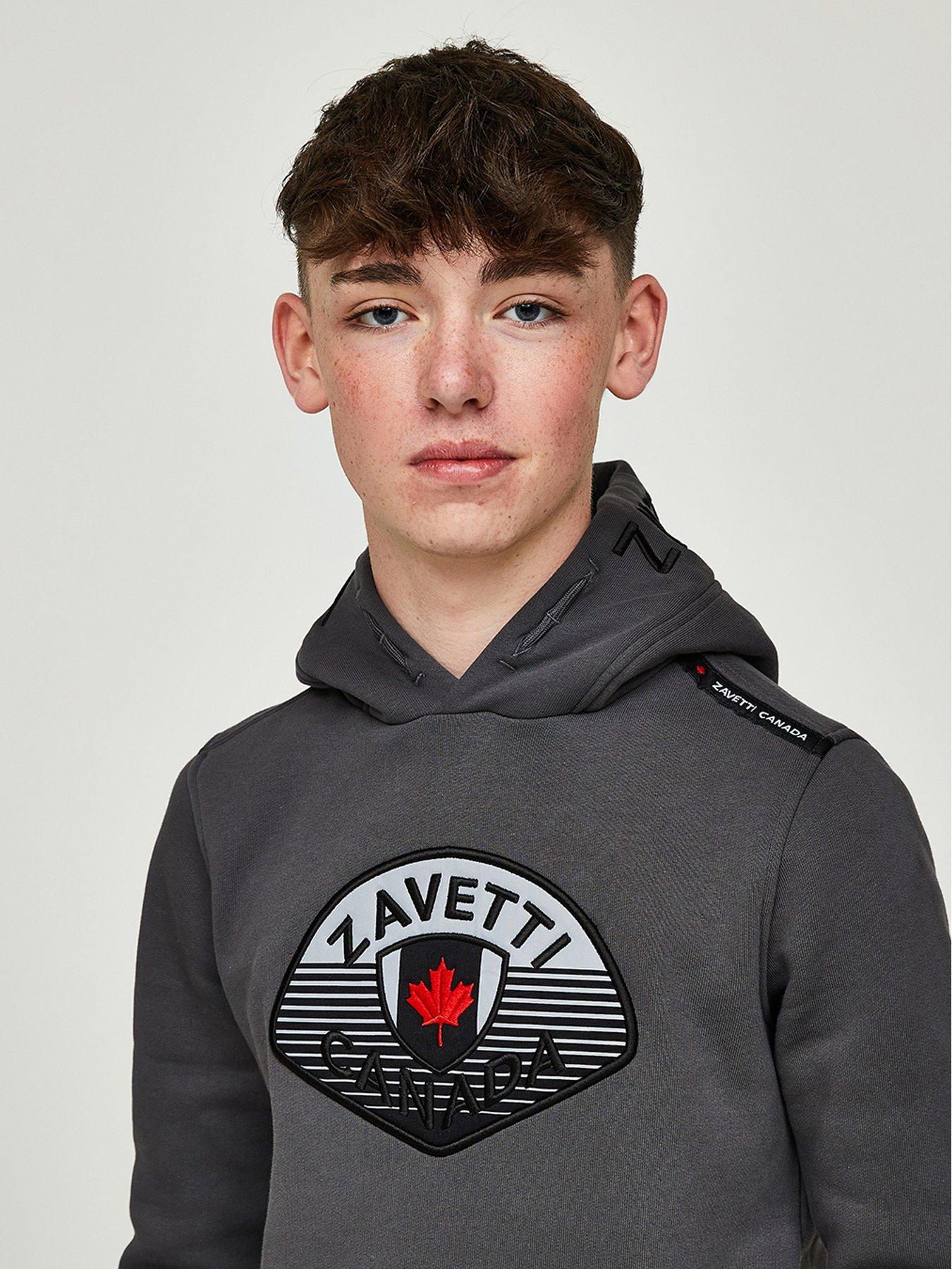 zavetti-canada-zavetti-junior-boys-botticini-reflective-over-the-head-hoodie-dark-greydetail