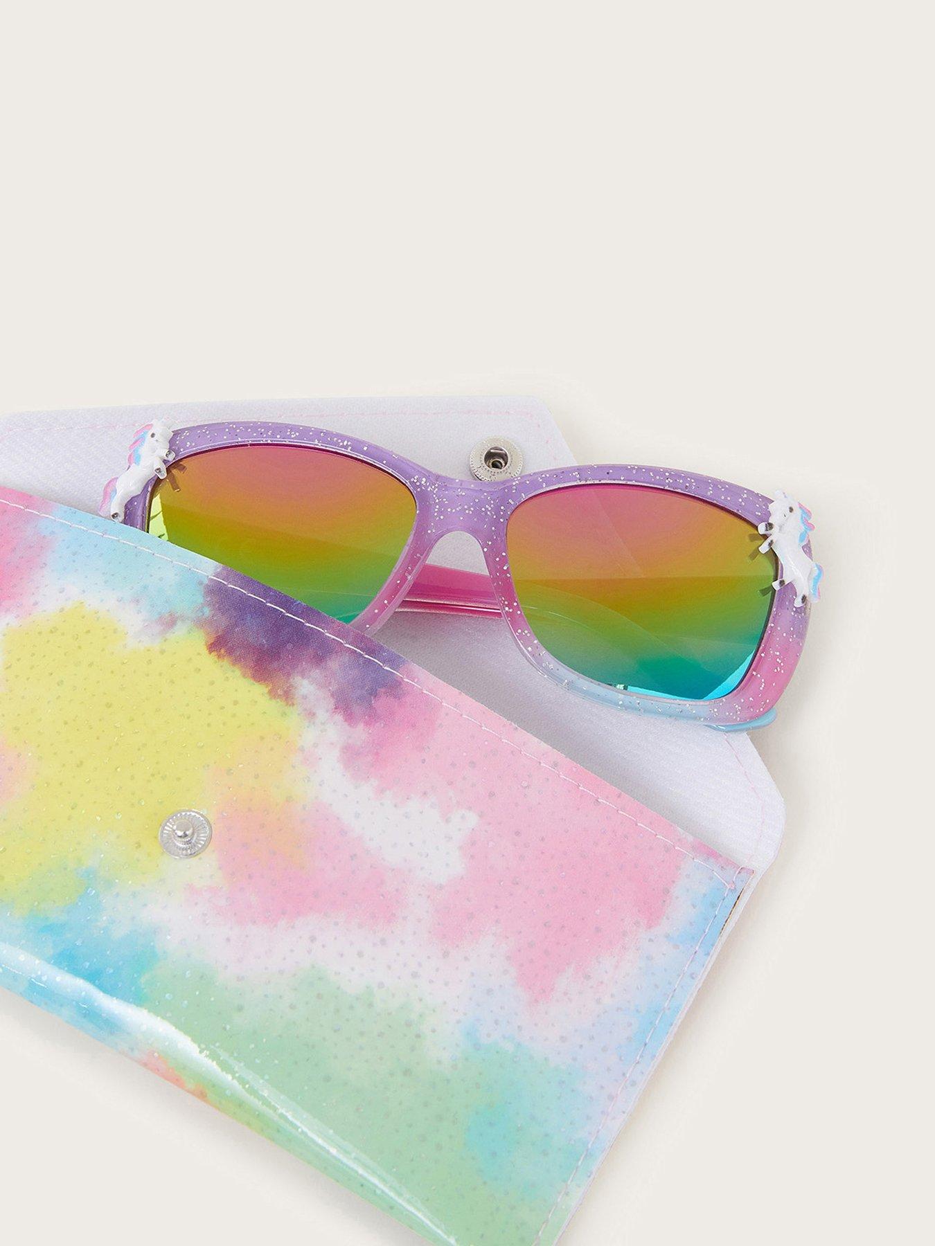Image 2 of 2 of Monsoon Girls Ombre Unicorn Sunglasses With Case - Multi