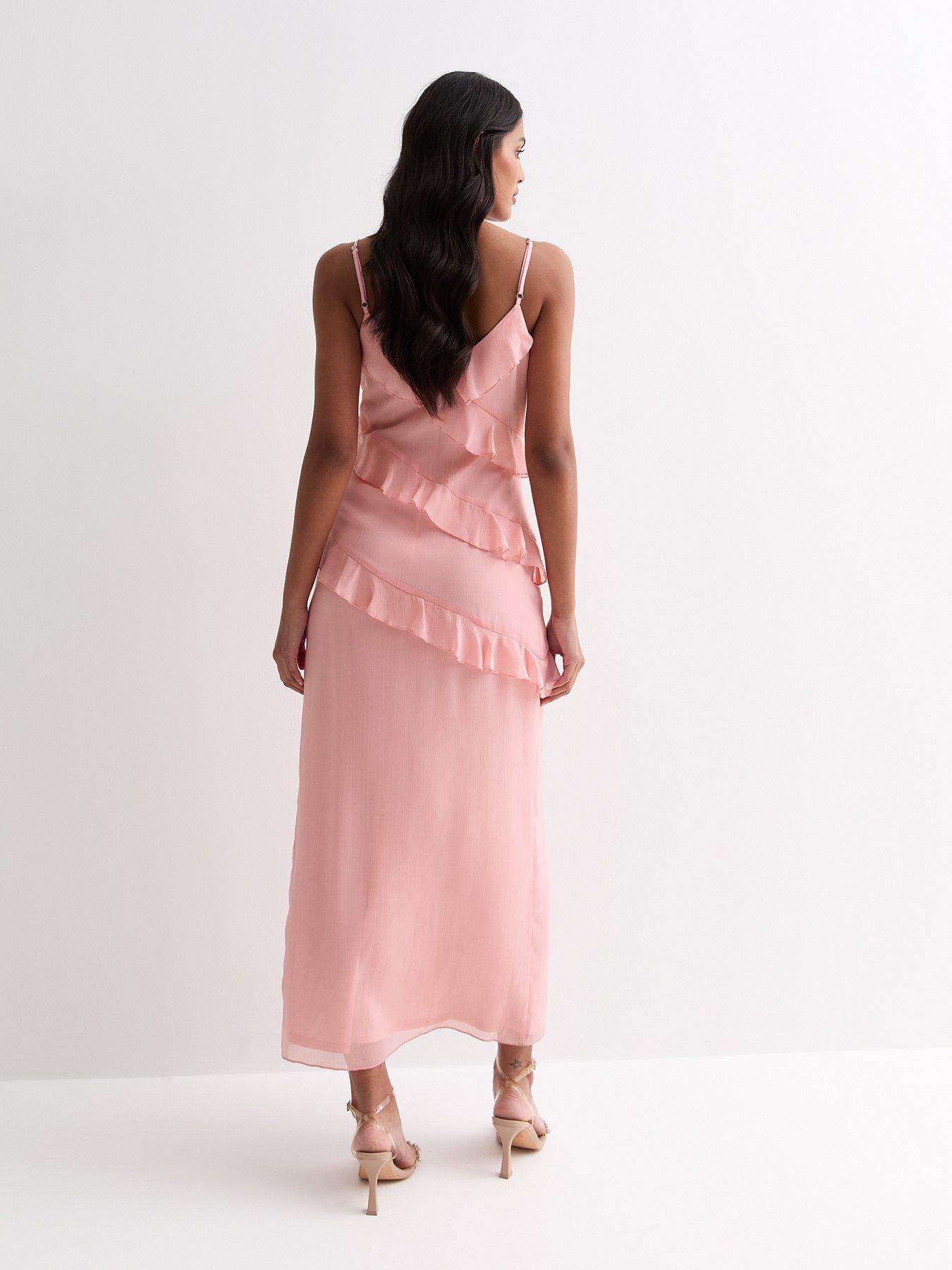 new-look-pink-ruffle-trim-strappy-midi-dressstillFront