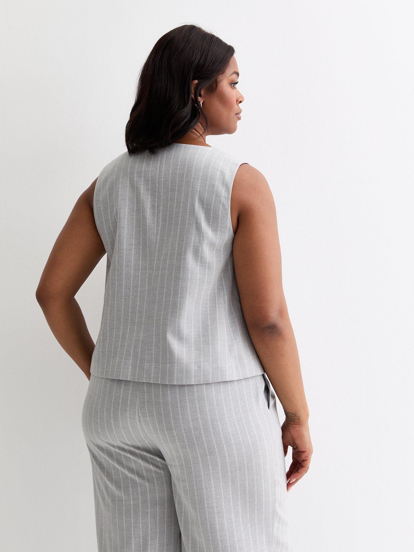 new-look-curves-light-grey-stripe-waistcoatstillFront