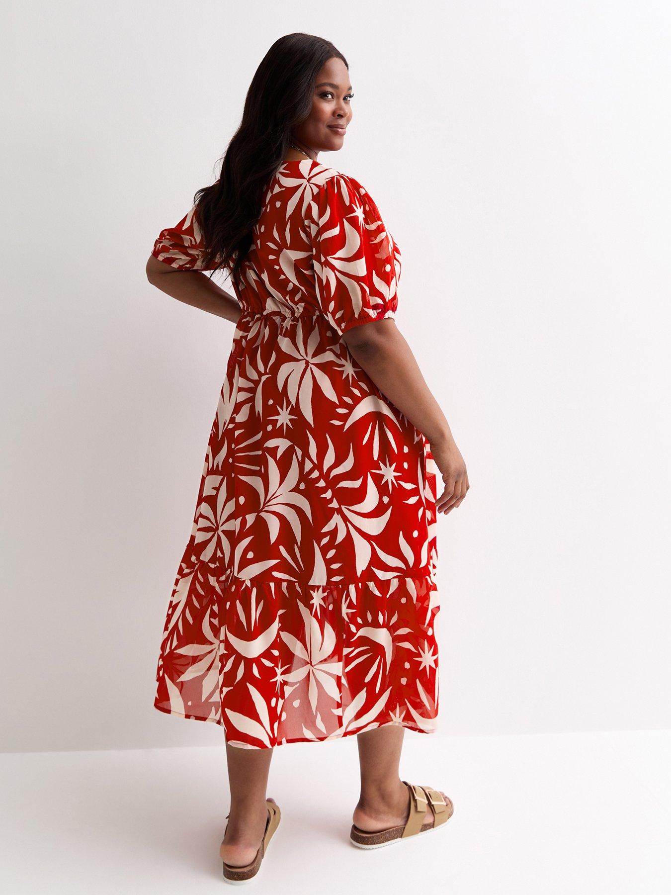 new-look-curves-red-abstract-print-side-tie-midi-smock-dressstillFront