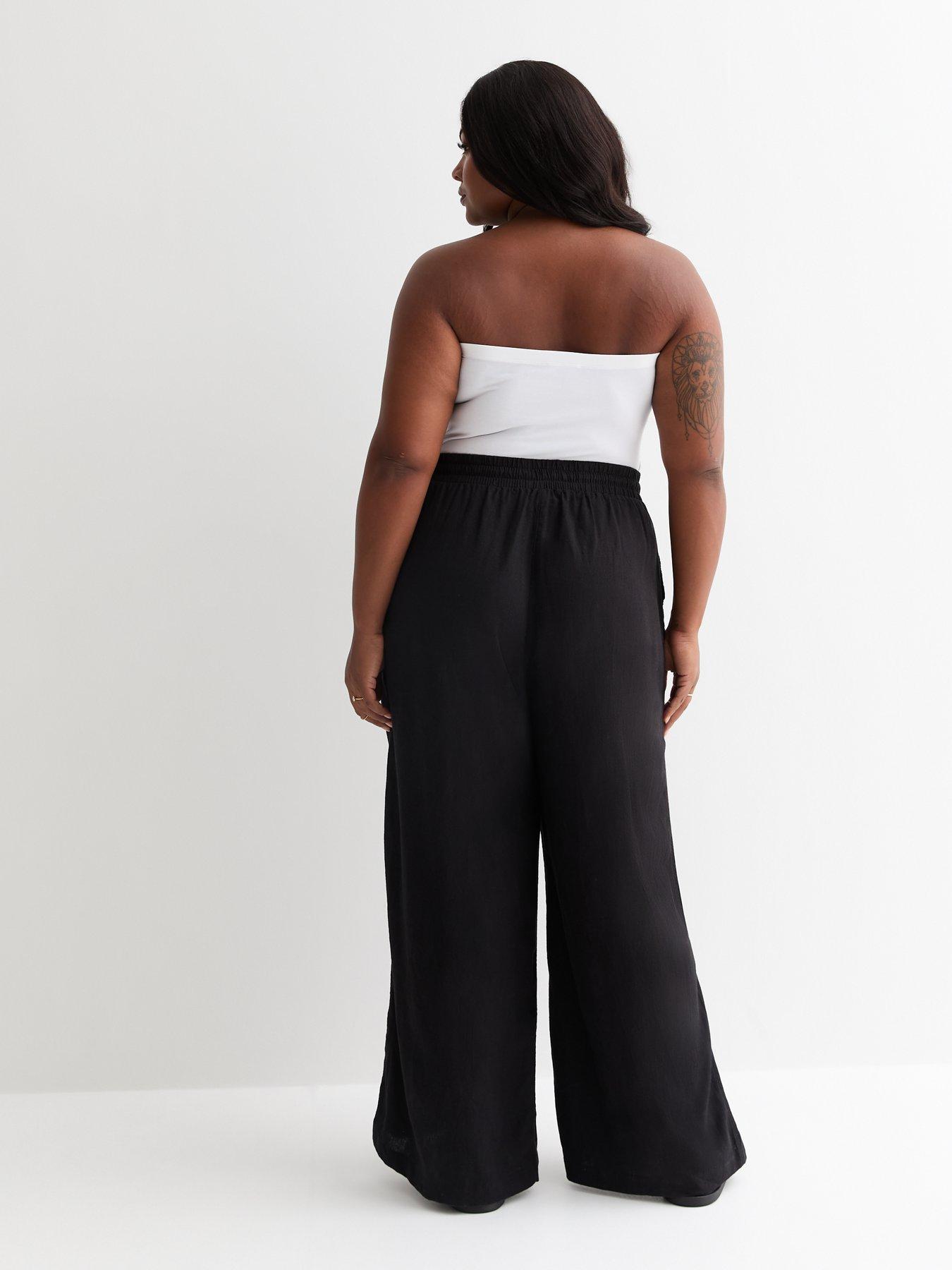 new-look-curves-black-linen-blend-wide-leg-trousersstillFront