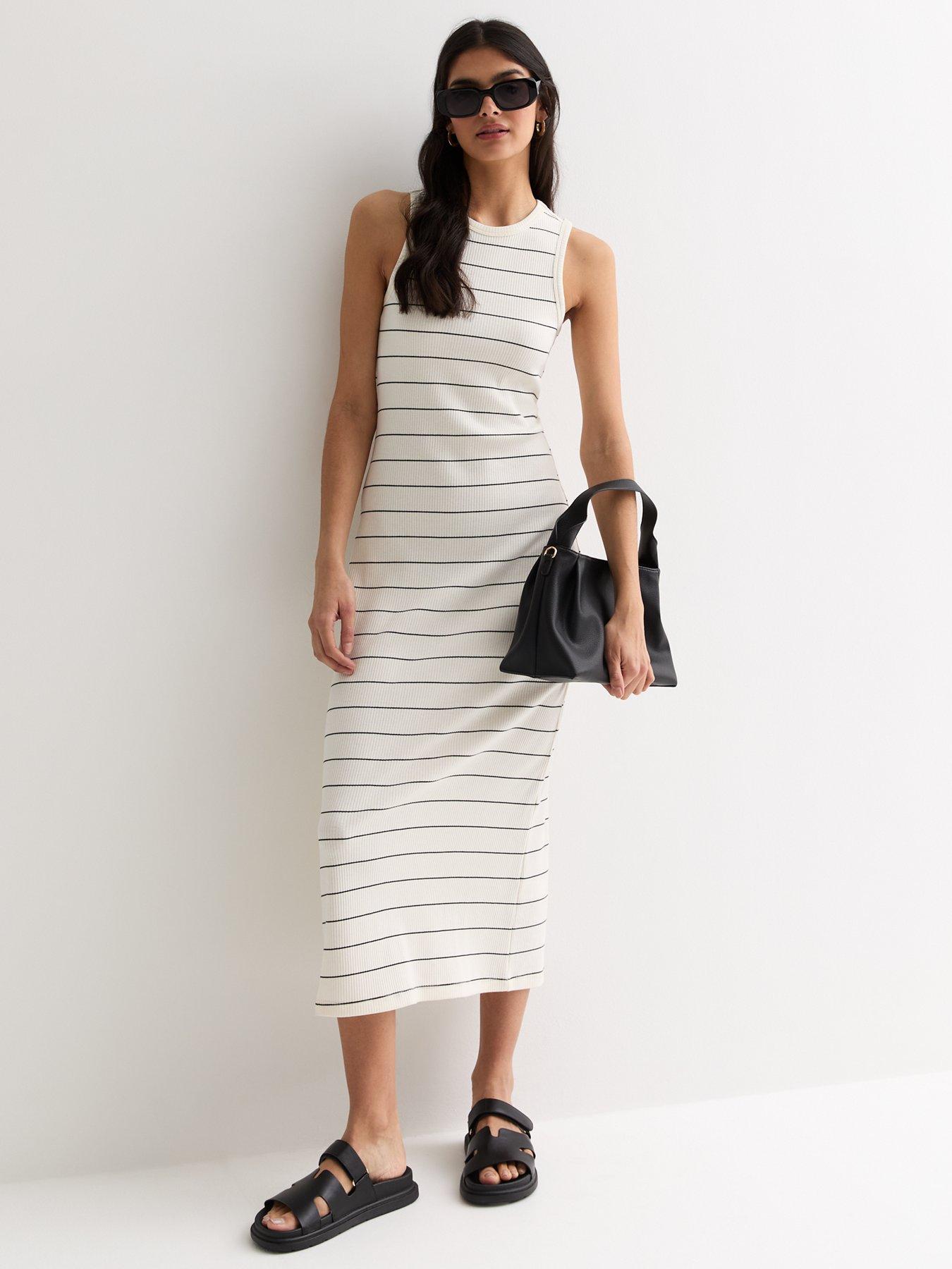 new-look-white-stripe-ribbed-tank-midi-dressback