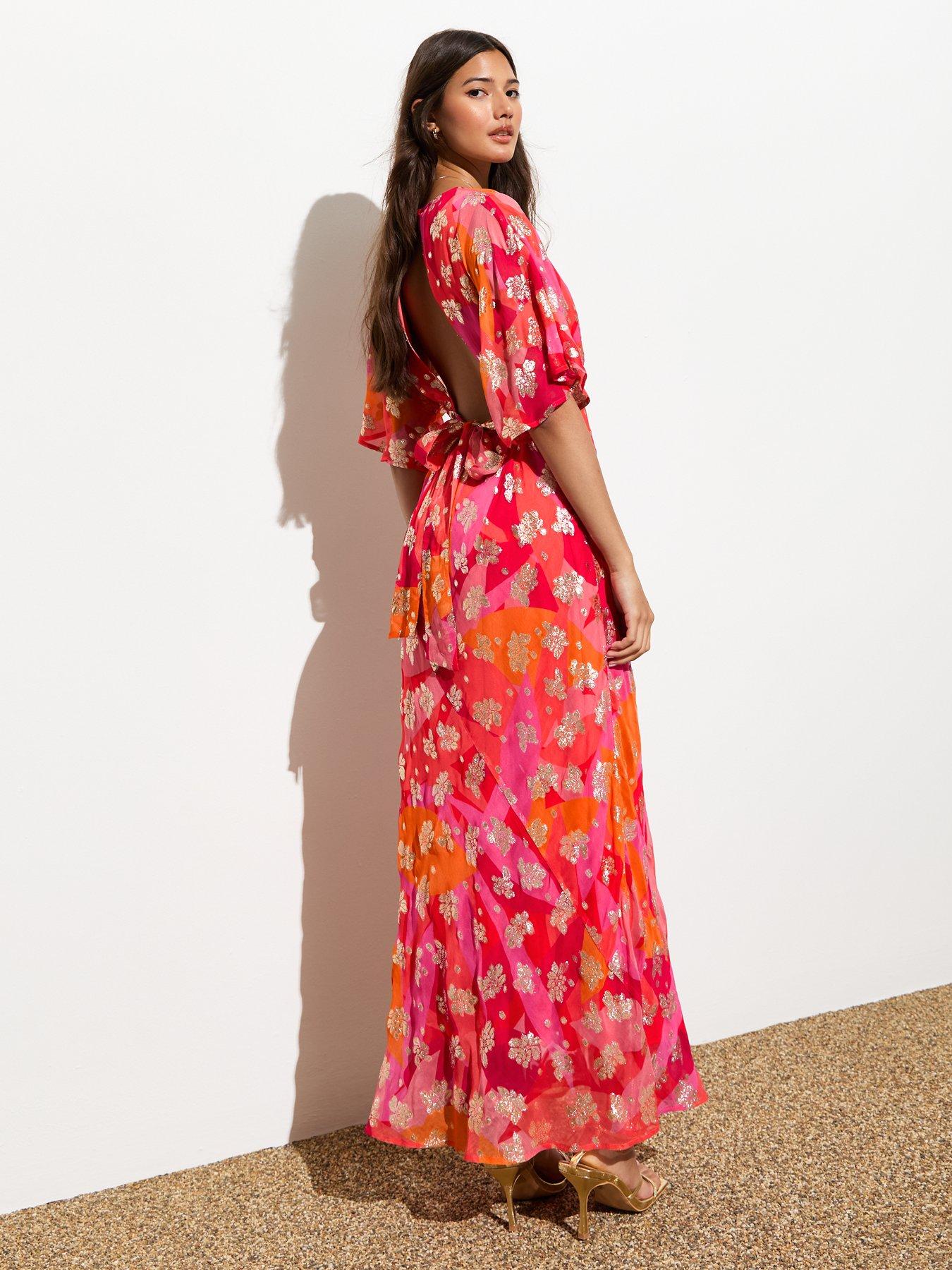 new-look-orange-gold-floral-print-maxi-dressstillFront