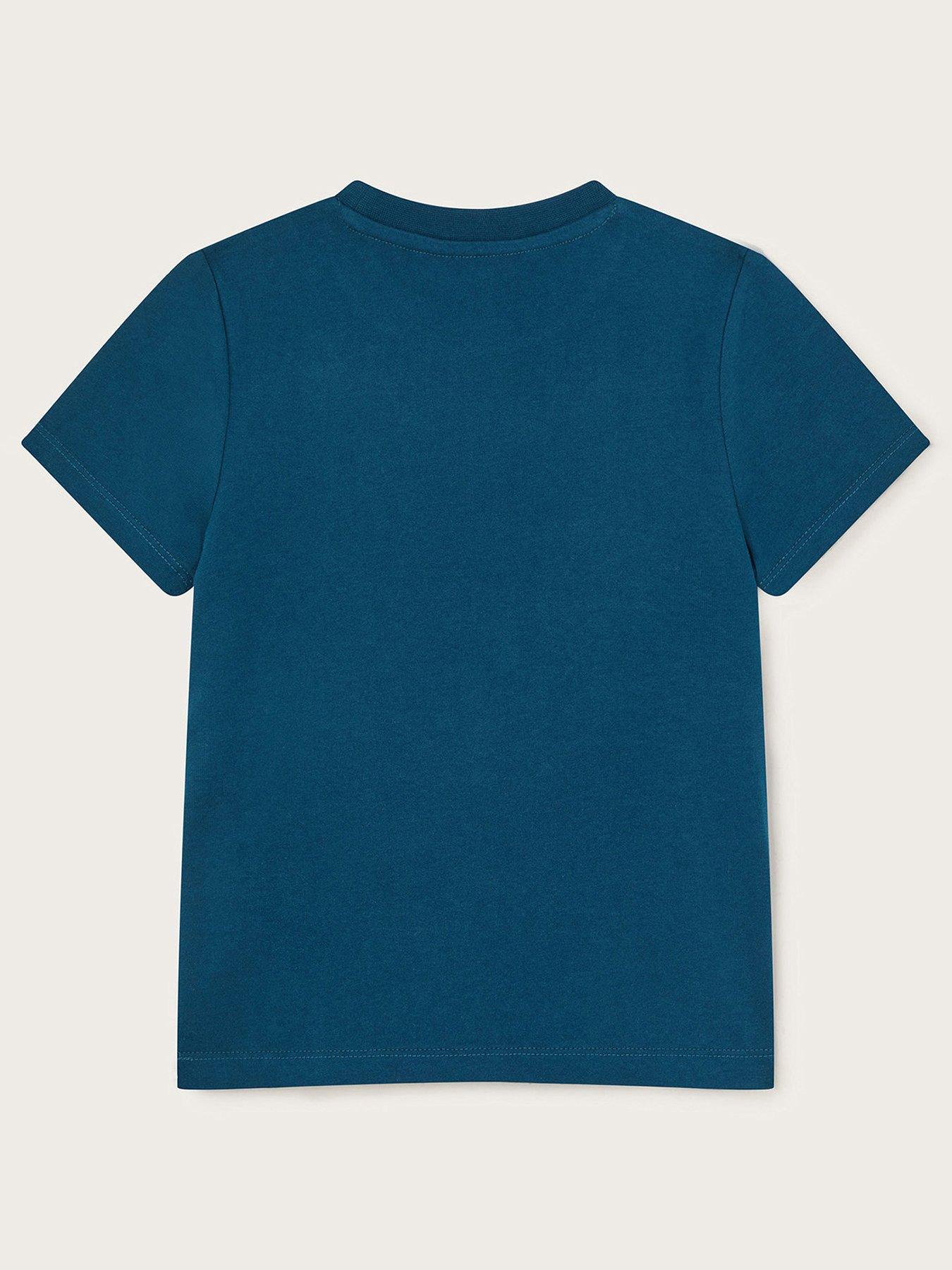 Image 2 of 3 of Monsoon Boys Turtle Applique T-shirt - Navy
