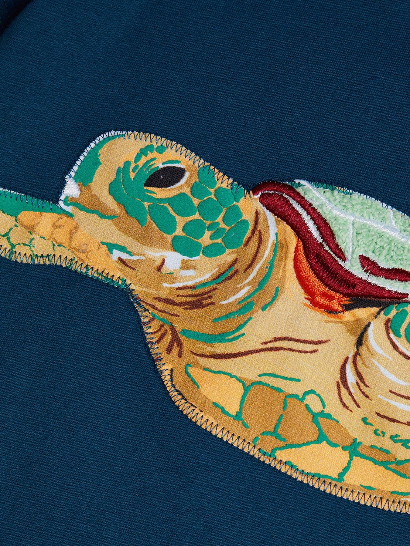 Image 3 of 3 of Monsoon Boys Turtle Applique T-shirt - Navy
