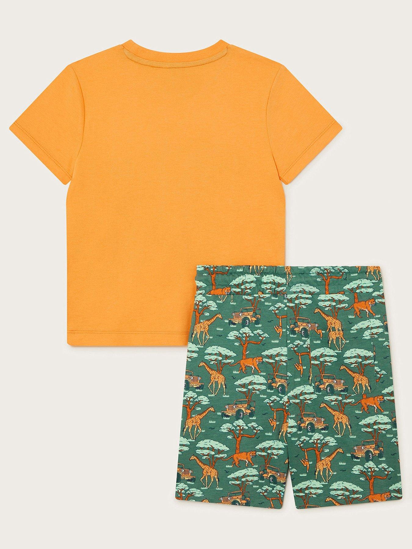 Image 2 of 3 of Monsoon Boys Safari T-shirt And Shorts Set - Multi
