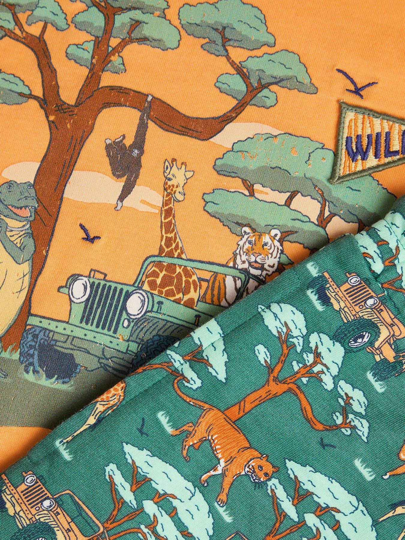 Image 3 of 3 of Monsoon Boys Safari T-shirt And Shorts Set - Multi