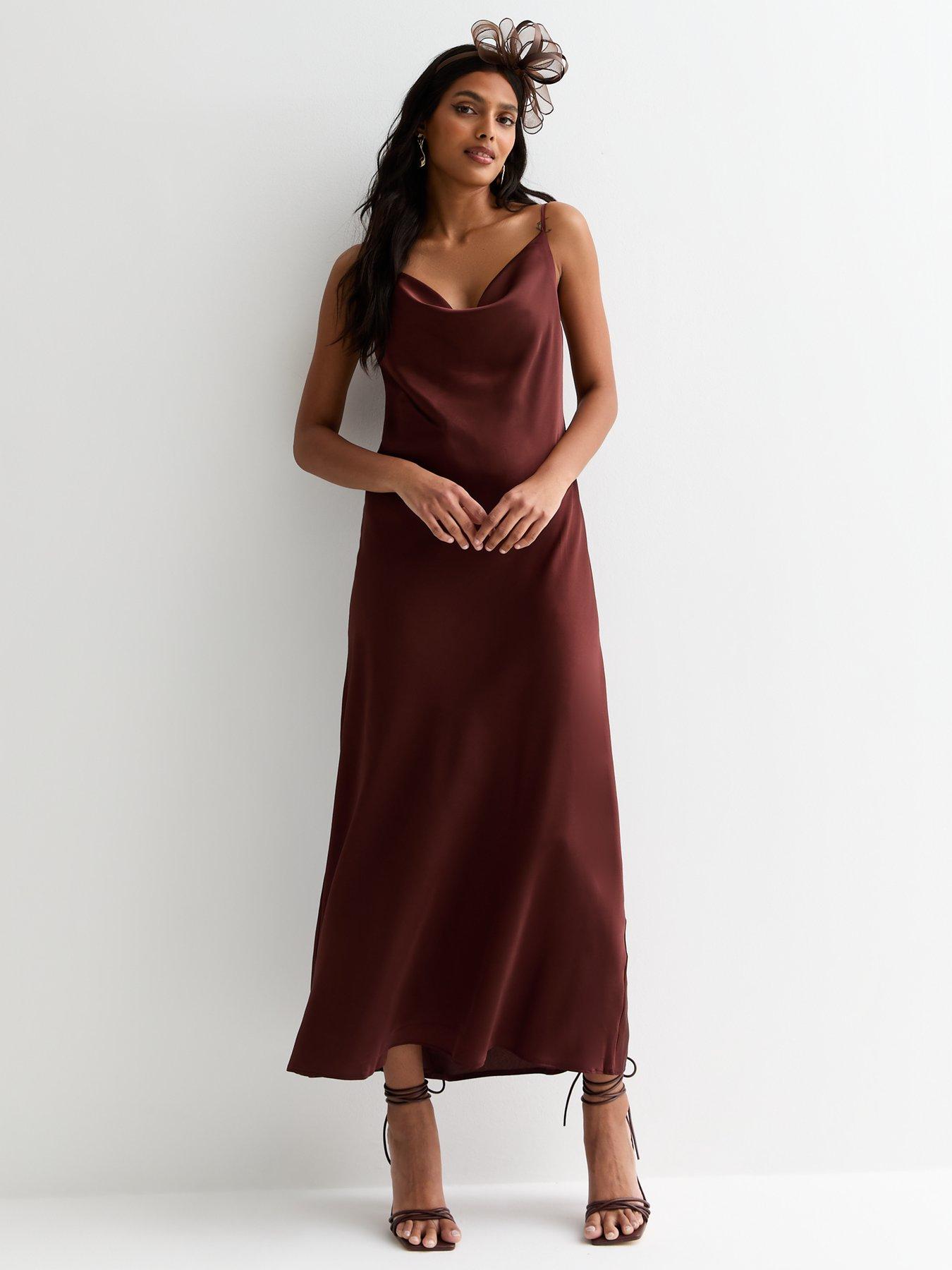 new-look-strappy-satin-cowl-neck-midi-dress-brownback