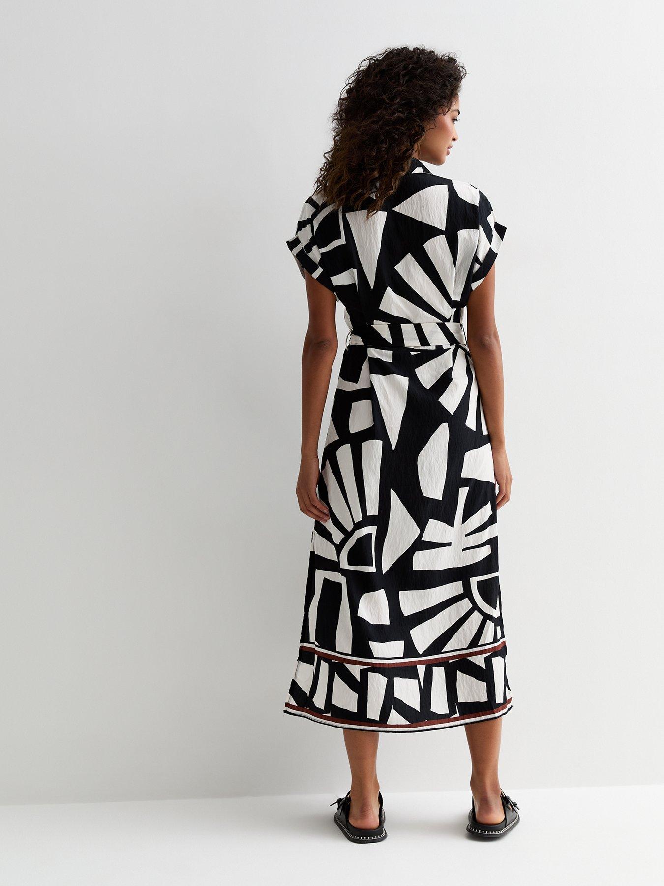 new-look-black-abstract-print-belted-midi-shirt-dressstillFront