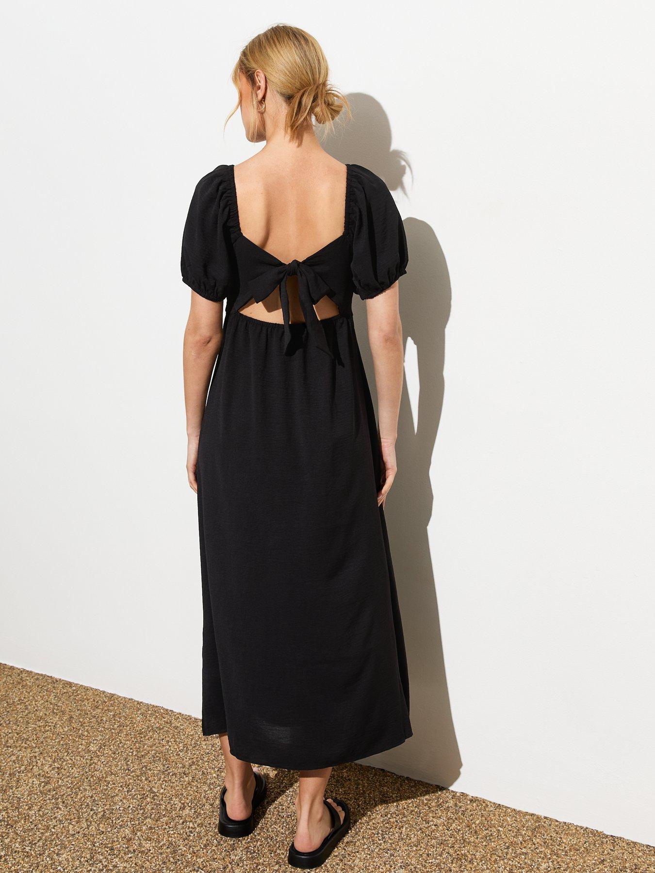 new-look-black-twist-front-midi-dressstillFront