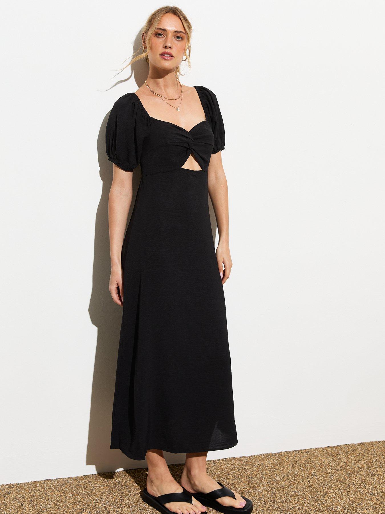 new-look-black-twist-front-midi-dressback