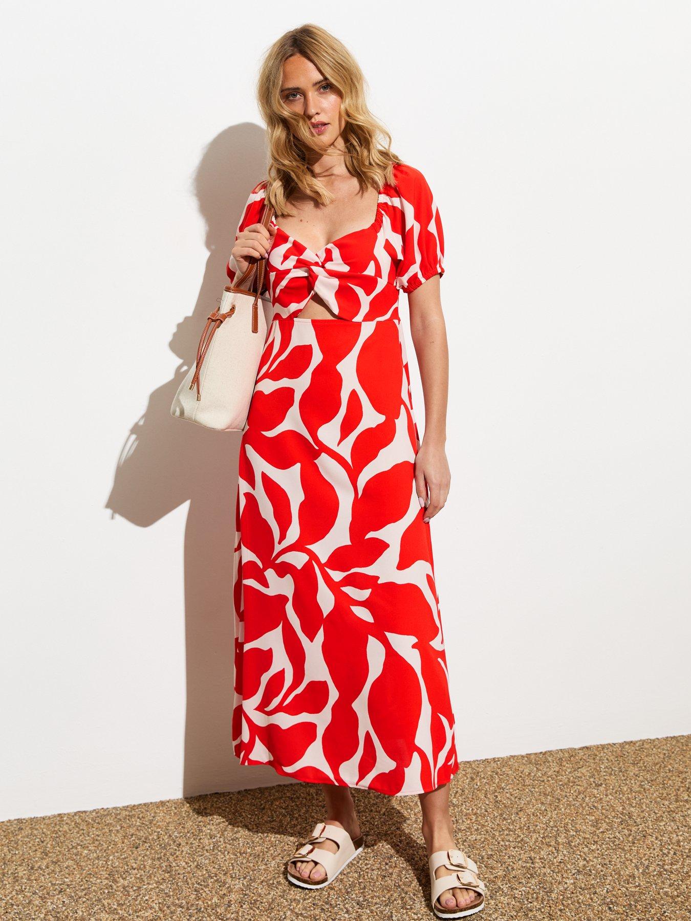 new-look-red-leaf-print-twist-cut-out-front-midi-dressback