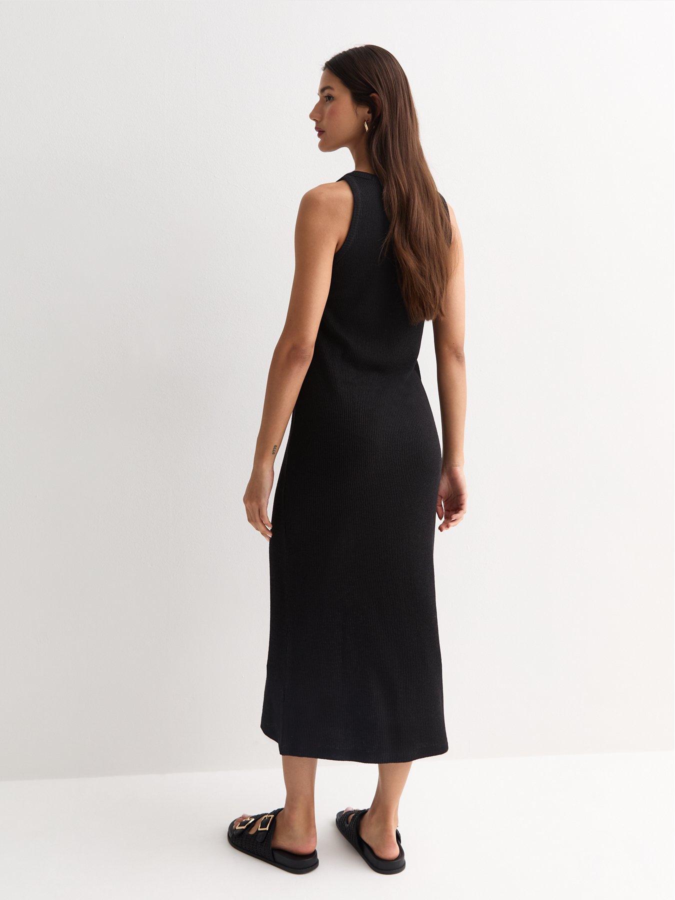 new-look-black-ribbed-racer-midi-dressstillFront