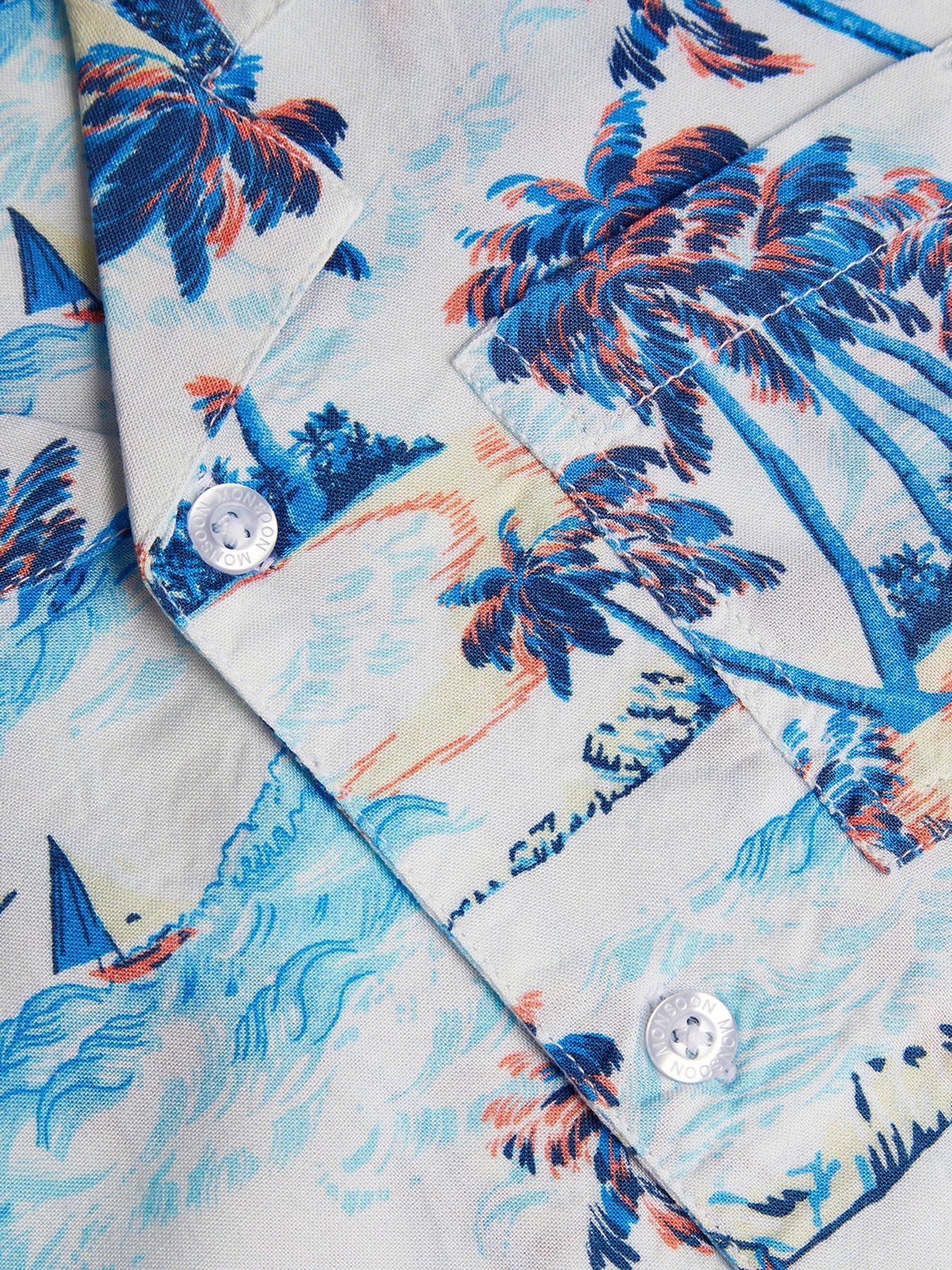 Image 3 of 3 of Monsoon Boys Palm Print Shirt - Multi