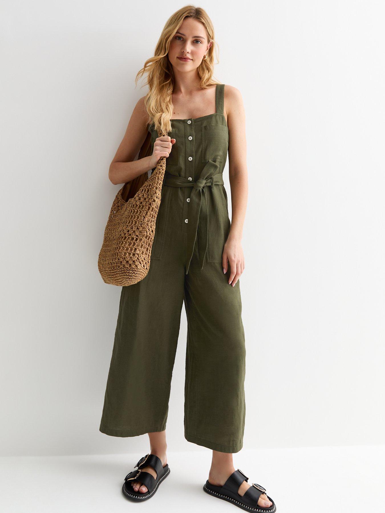 new-look-square-neck-cotton-jumpsuit-khakiback