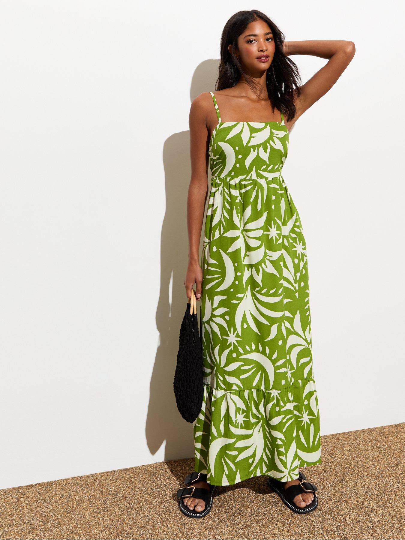 new-look-green-tropical-print-tie-back-midaxi-dressback