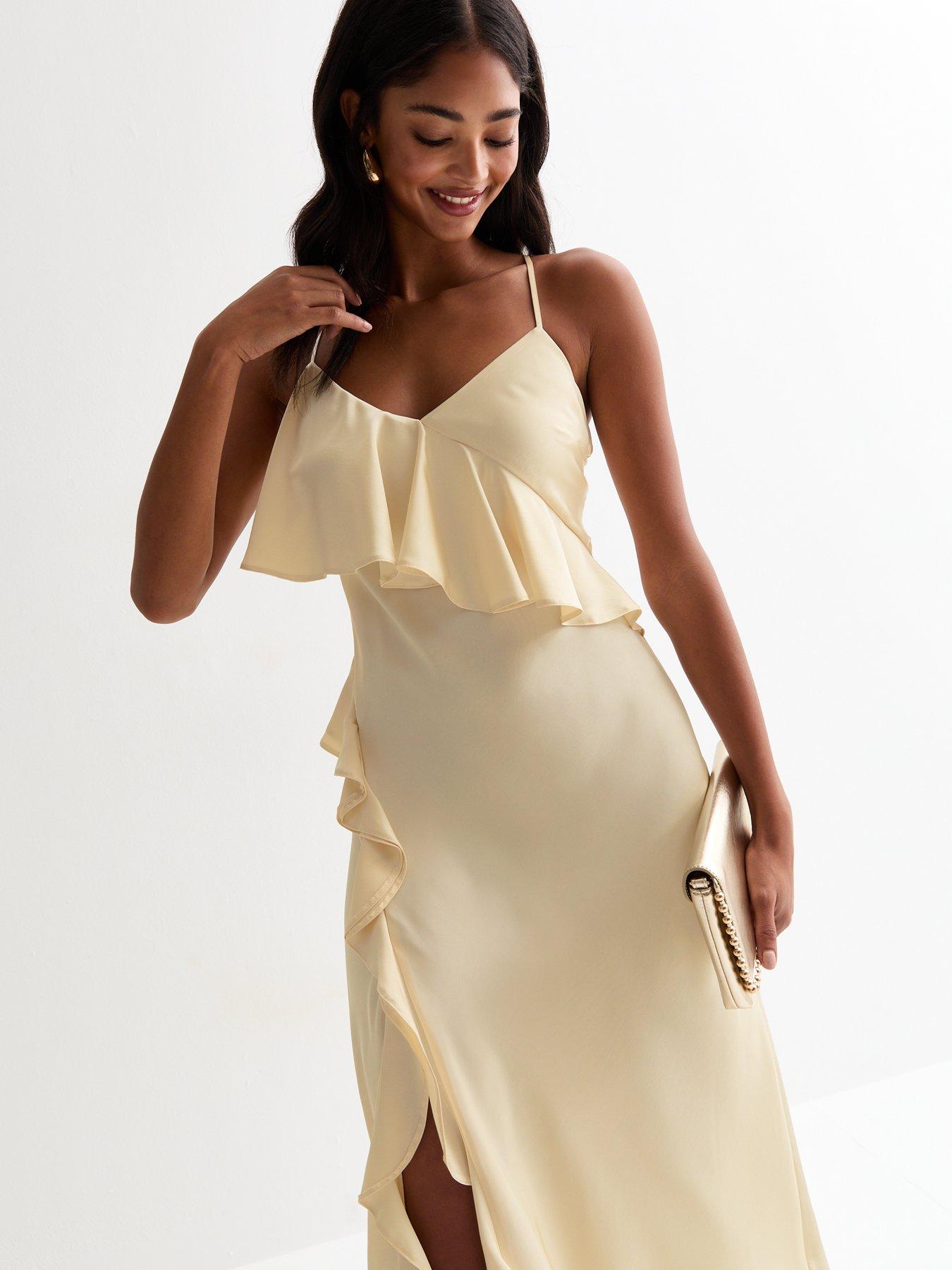 new-look-cream-ruffle-split-hem-strappy-midaxi-dressdetail