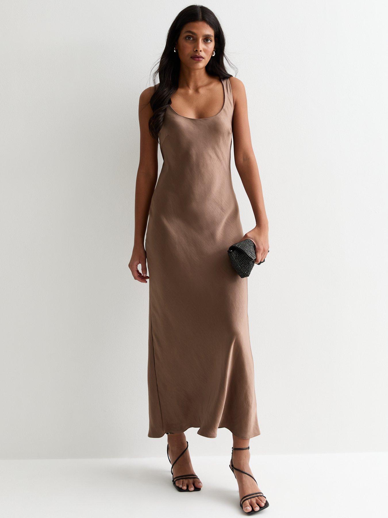 new-look-brown-satin-scoop-neck-midaxi-slip-dressback