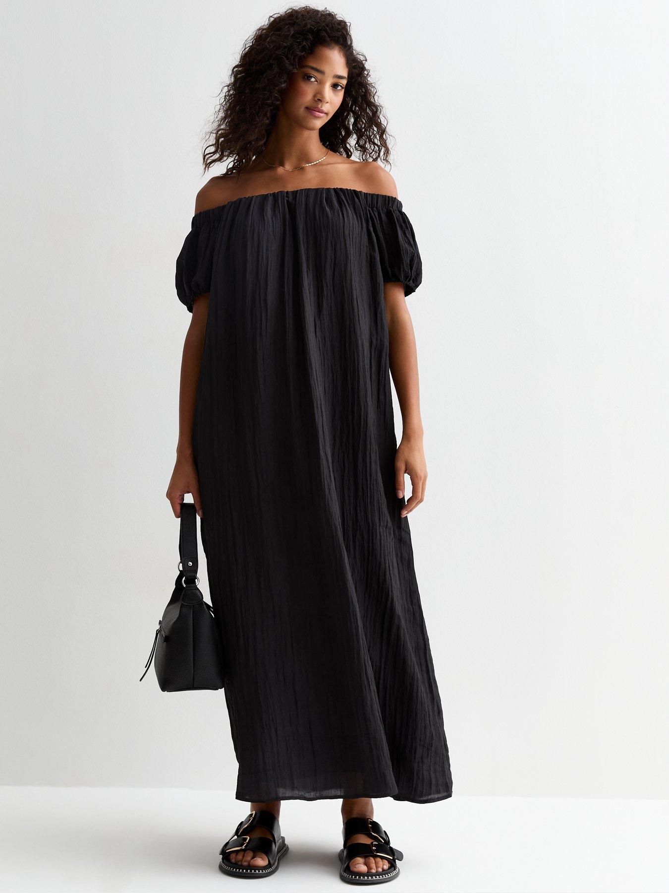 new-look-black-crinkle-bardot-maxi-dressback