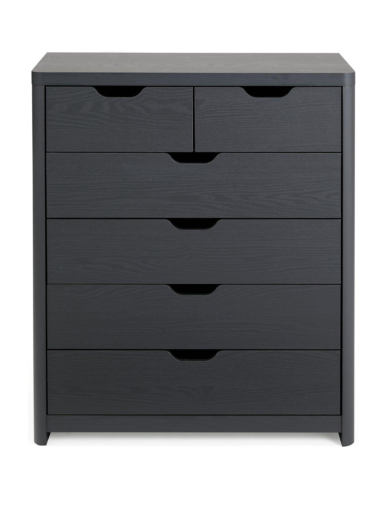 Image 2 of 6 of The Very Collection Aspen 4&nbsp;+&nbsp;2 Drawer Chest - Dark Grey Oak Effect