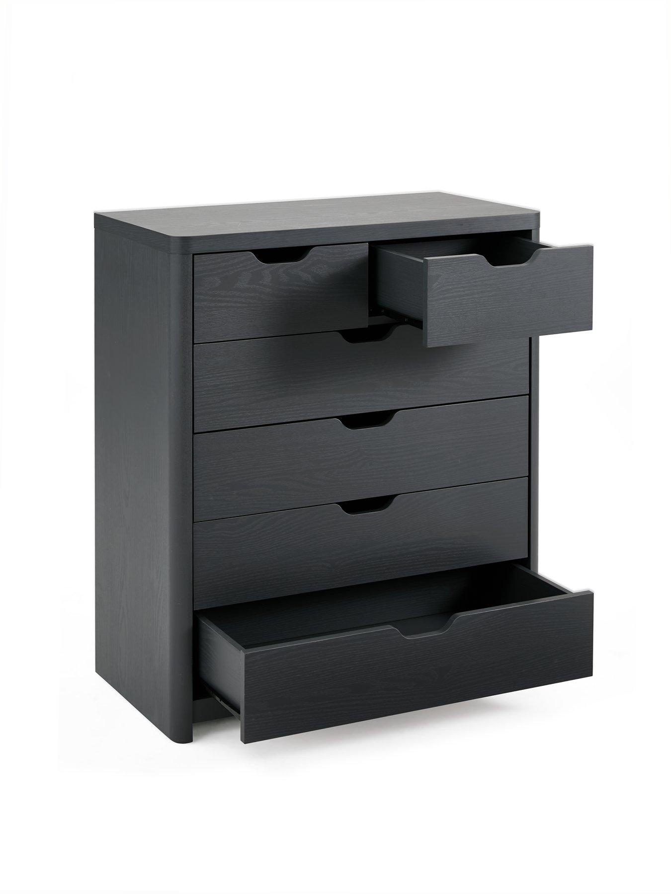 Image 4 of 6 of The Very Collection Aspen 4&nbsp;+&nbsp;2 Drawer Chest - Dark Grey Oak Effect