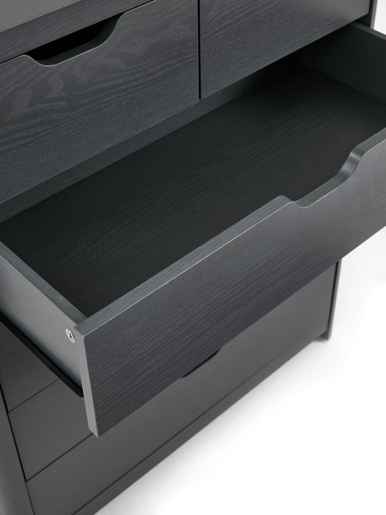 Image 6 of 6 of The Very Collection Aspen 4&nbsp;+&nbsp;2 Drawer Chest - Dark Grey Oak Effect