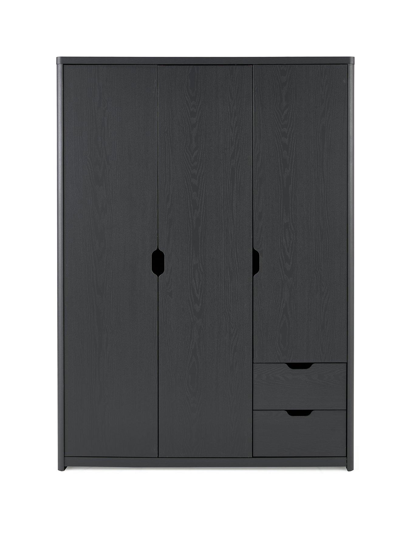 Image 2 of 6 of The Very Collection Aspen 3 Door, 2 Drawer Wardrobe - Dark Grey Oak Effect