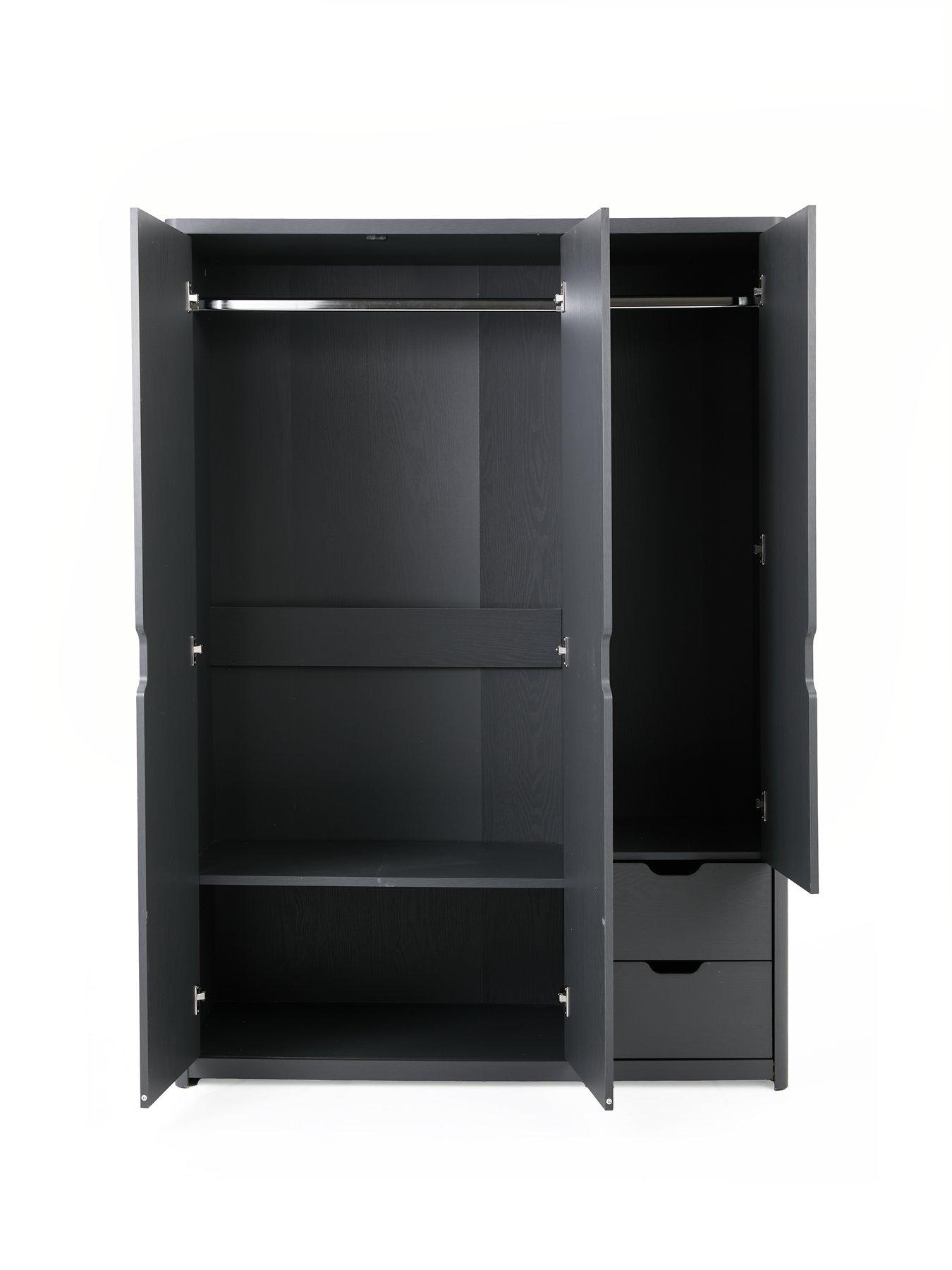Image 4 of 6 of The Very Collection Aspen 3 Door, 2 Drawer Wardrobe - Dark Grey Oak Effect