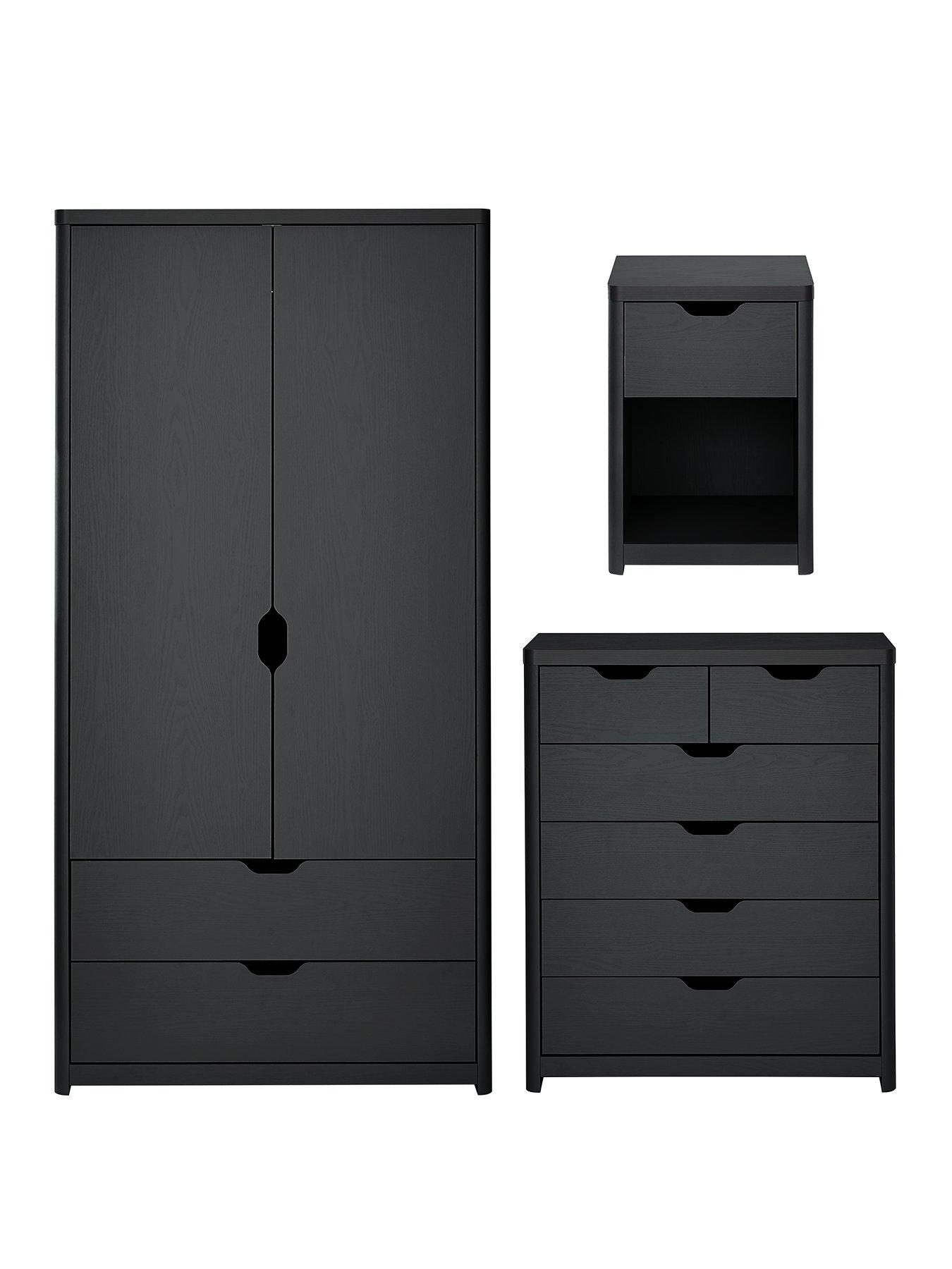 very-home-aspen-3-piece-package-2-door-2-drawer-wardrobe-4-2-chest-and-bedside-table-dark-greystillFront