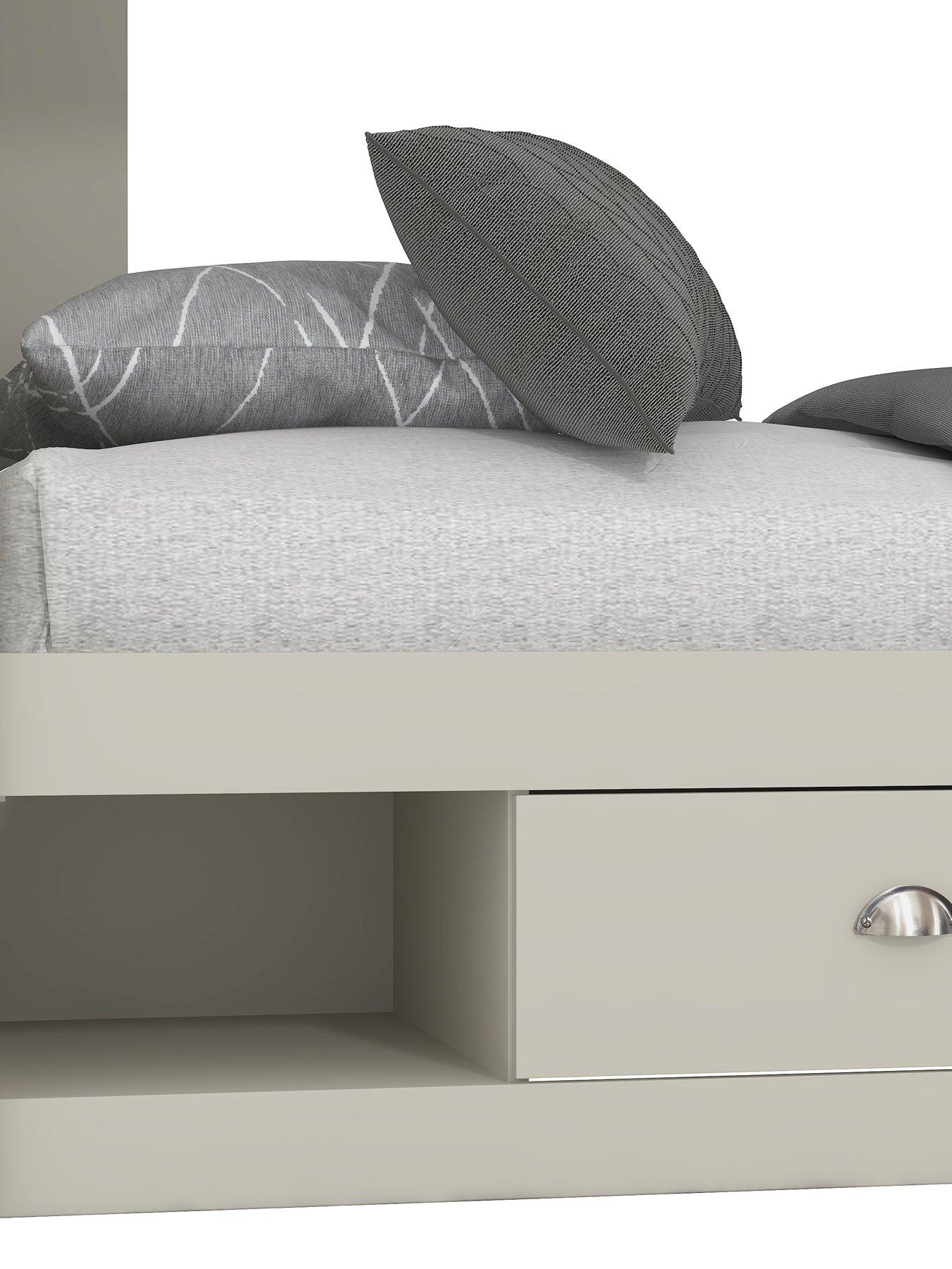 Image 6 of 7 of The Very Collection Atlanta Storage Bunk Bed with Mattress Options (Buy &amp; SAVE!) - Grey