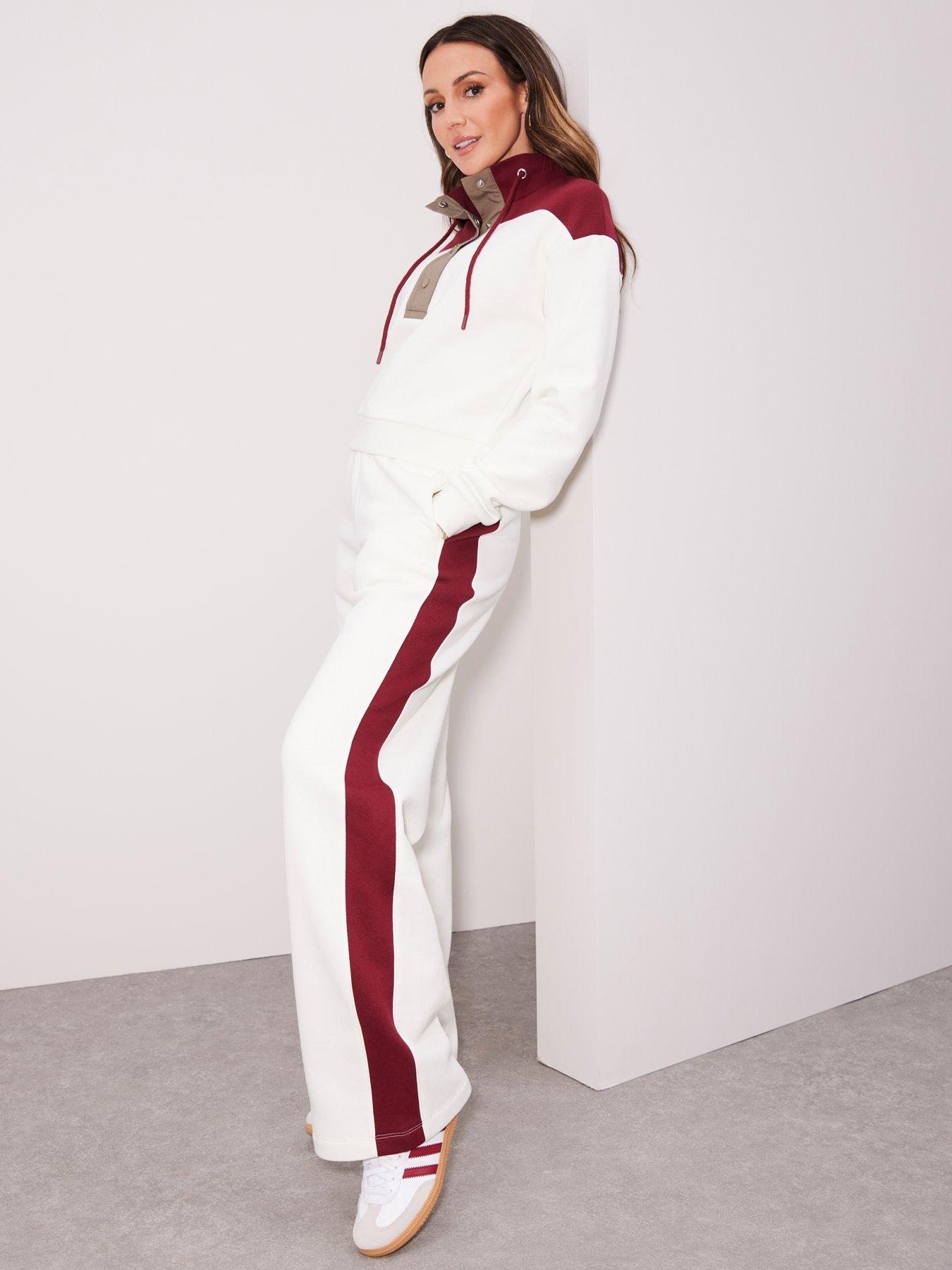 michelle-keegan-co-ord-tracksuit-contrast-trim-wide-leg-joggers-whiteburgundynbsp