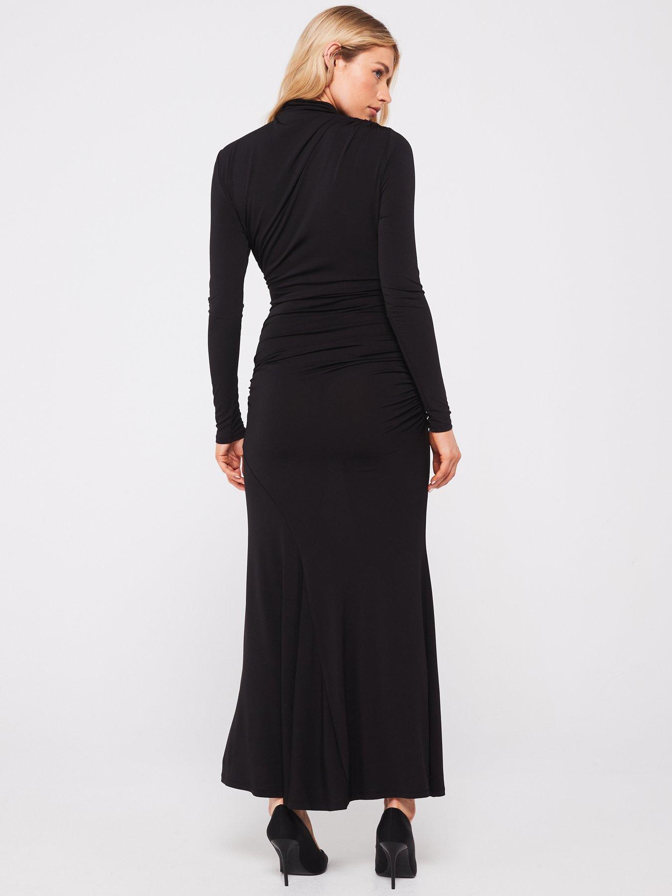 v-by-very-high-neck-draped-jersey-midaxi-dress-blacknbspstillFront