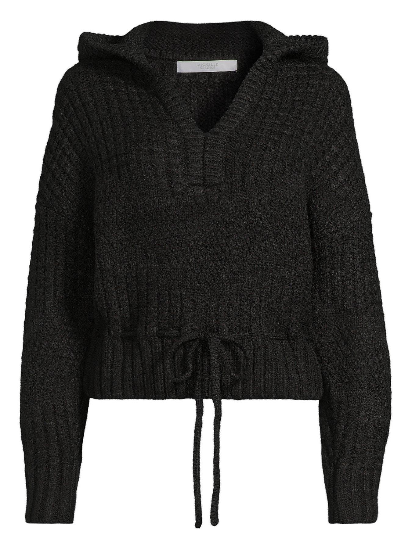 michelle-keegan-drawstring-waist-knitted-hoodie-navydetail