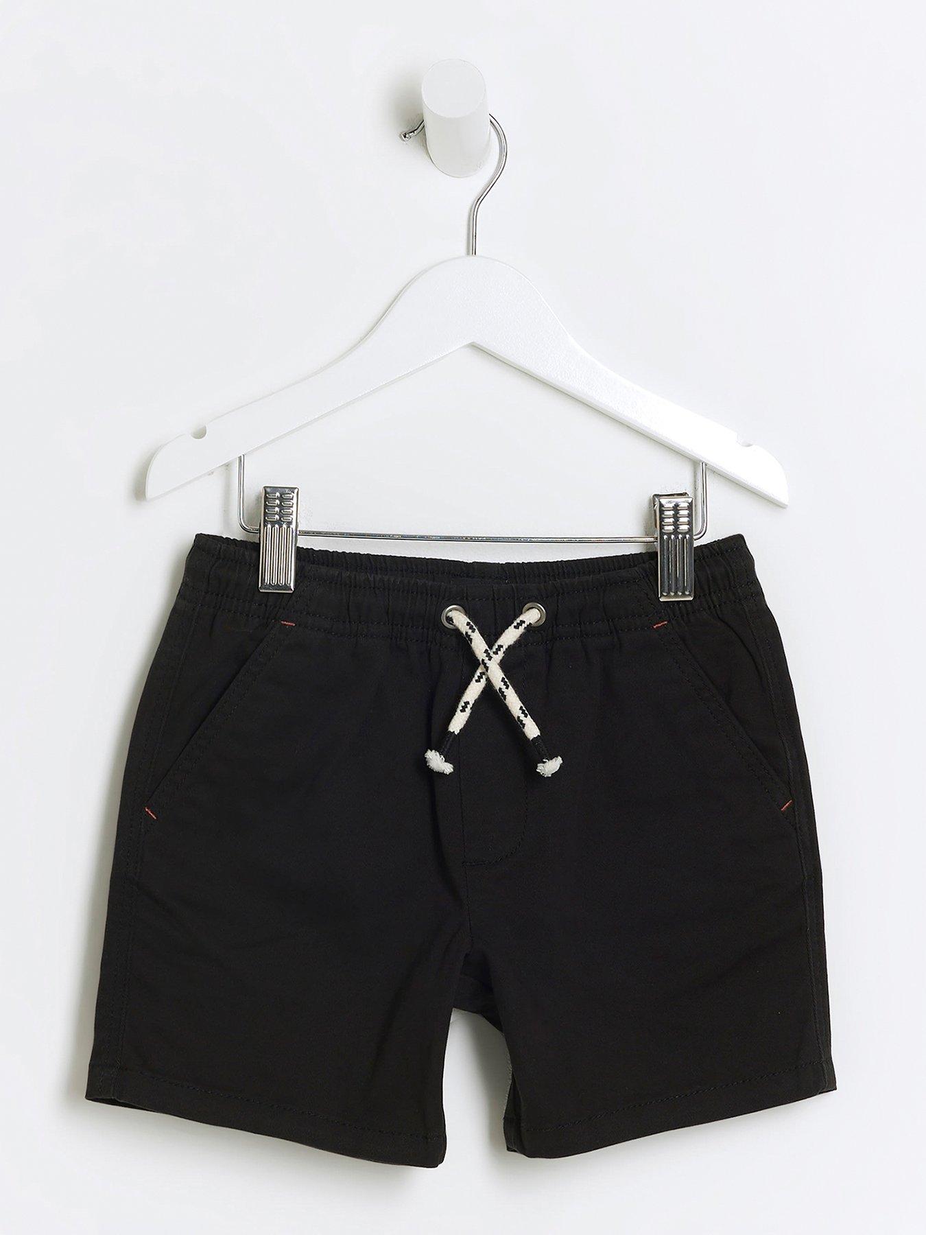 river-island-mini-mini-boys-pull-on-shorts-blackfront