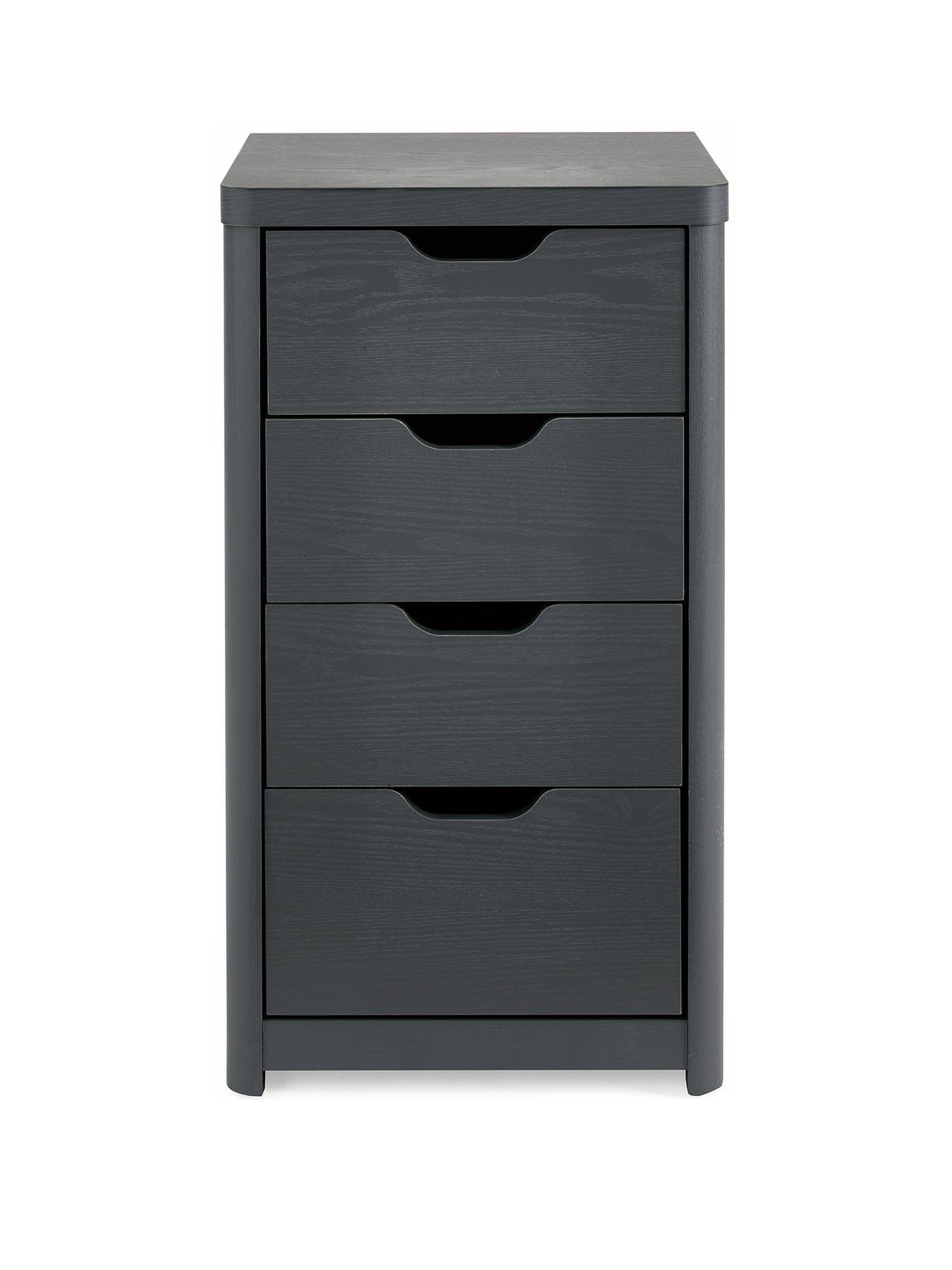 very-home-aspen-childrensnbspslim-4-drawer-chest-dark-greystillFront