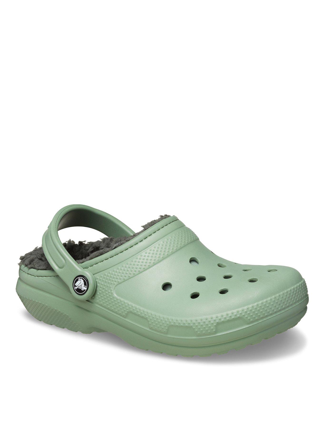 crocs-classic-lined-clog-greenstillFront