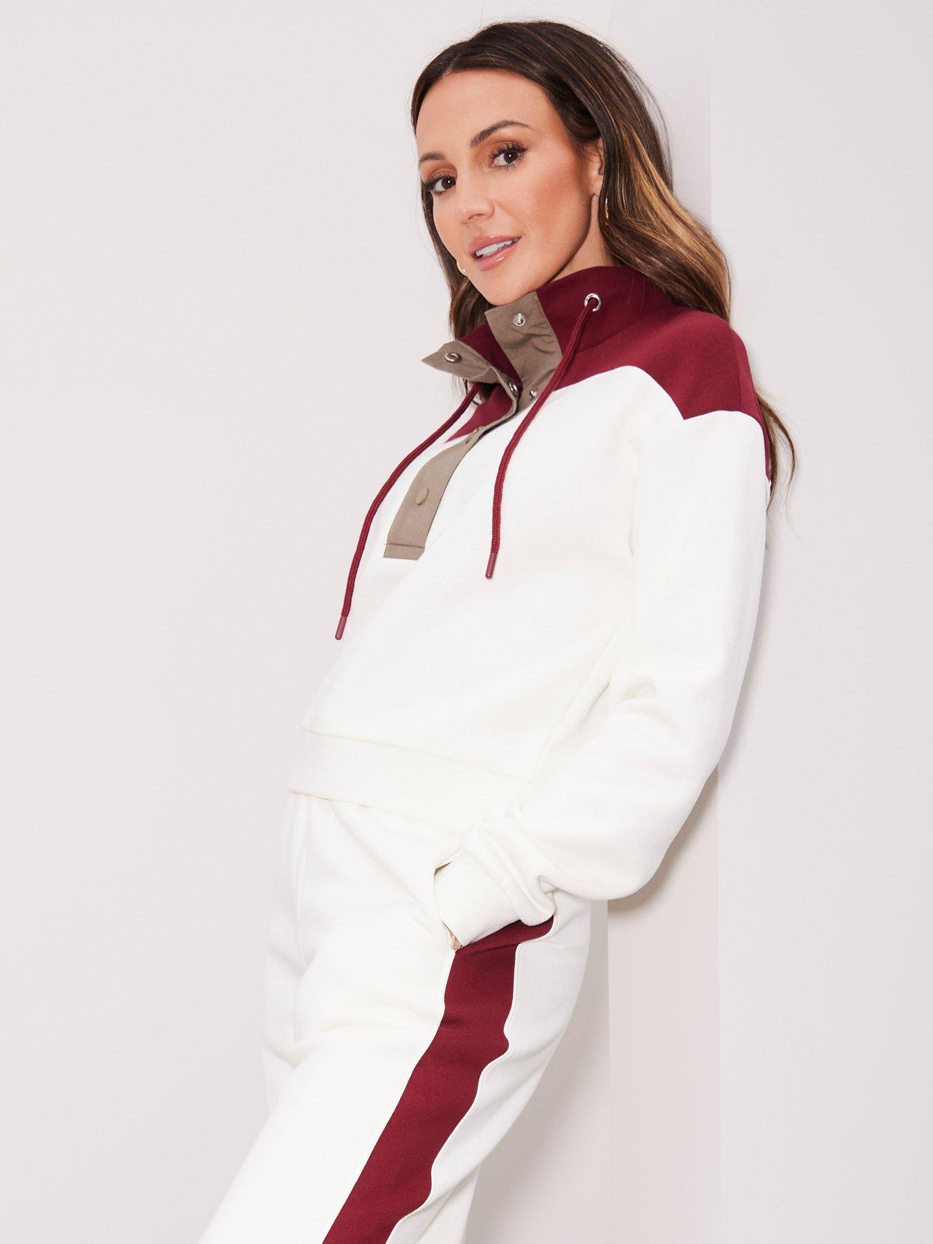 michelle-keegan-co-ord-tracksuit-contrast-trim-top-whiteburgundy