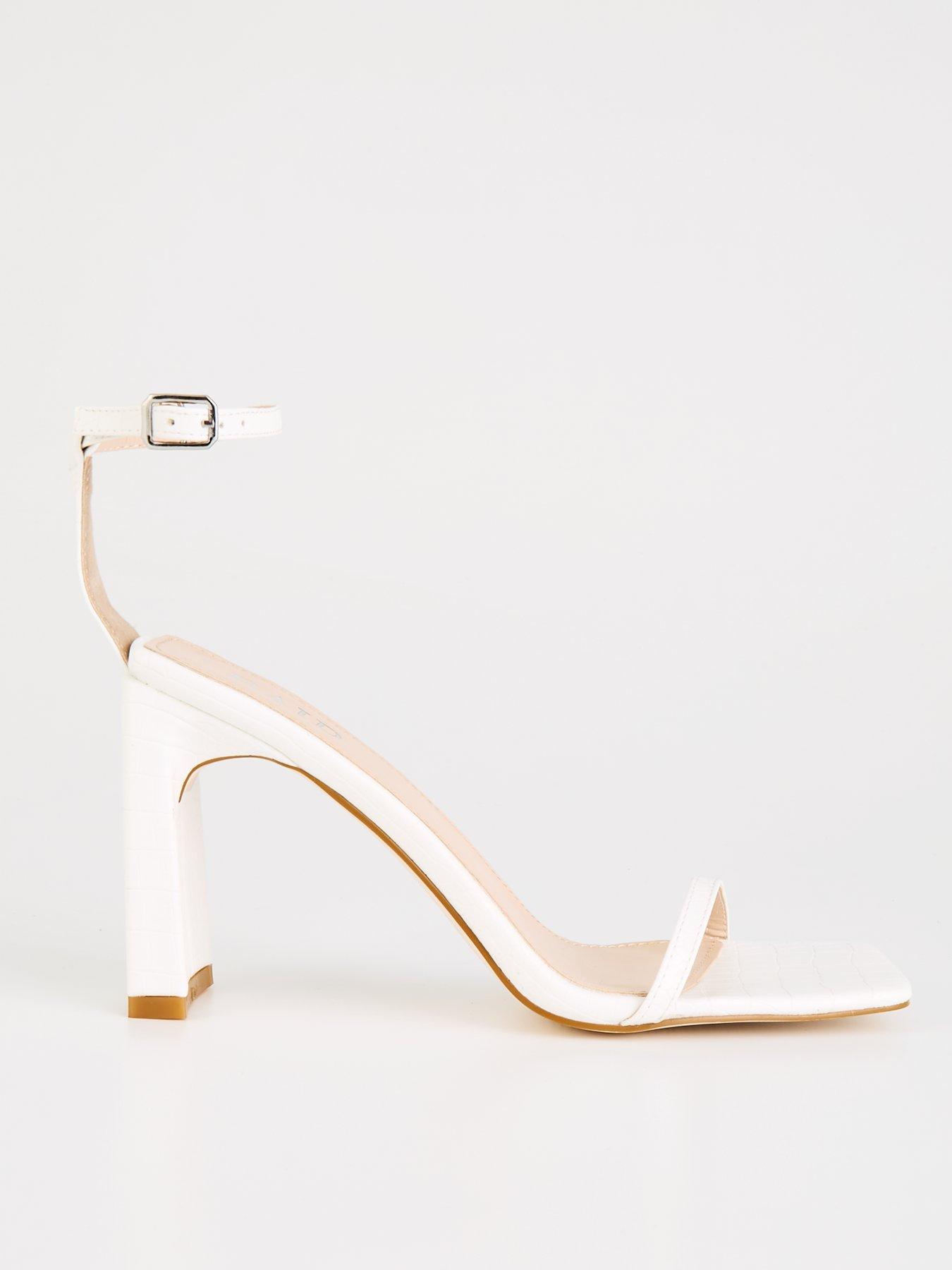 3 inch white heels hotsell