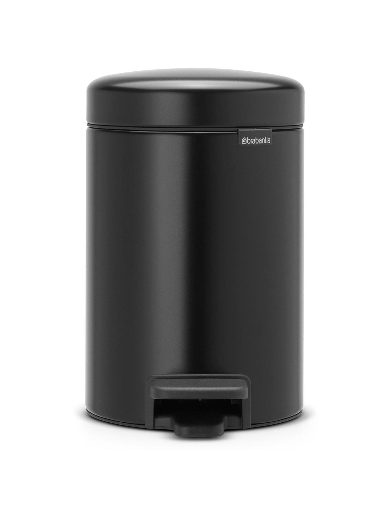 brabantia-newicon-3-litre-black-pedal-bin