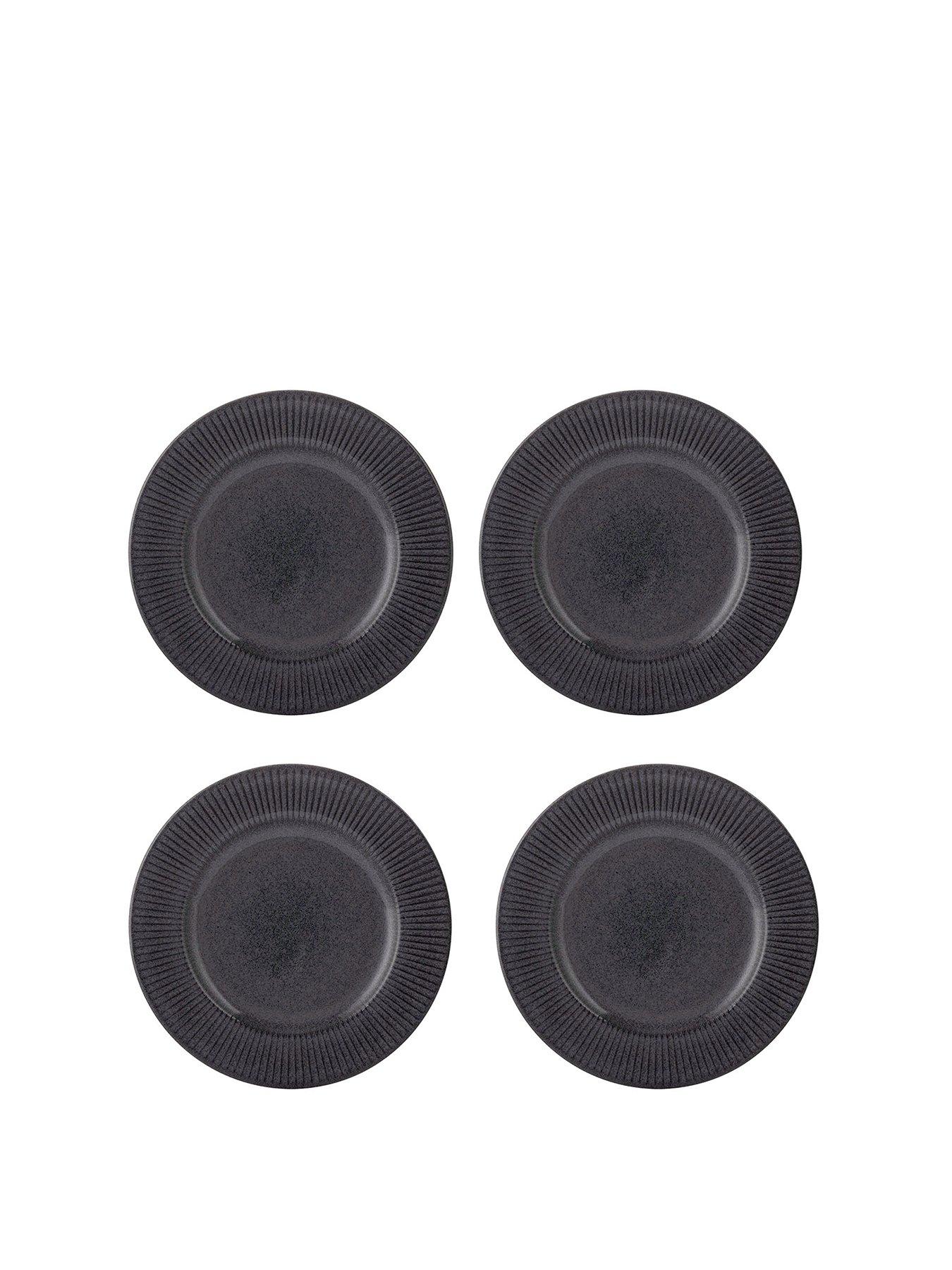 Image 2 of 4 of Mason Cash Reactive Linear Set of 4 Side Plates &ndash; Black