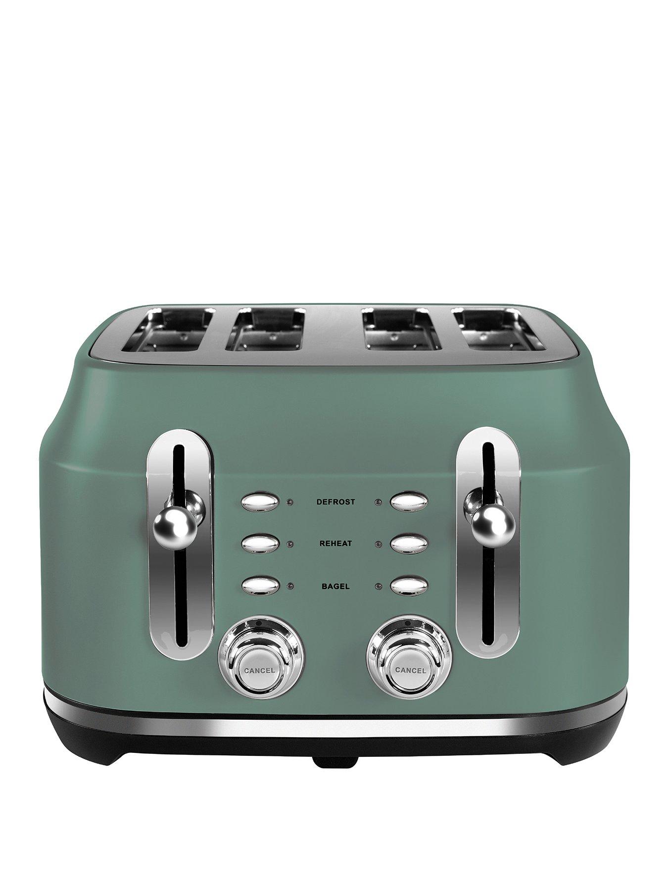 Image 1 of 6 of Rangemaster Classic 4 Slice Toaster - Mineral Green